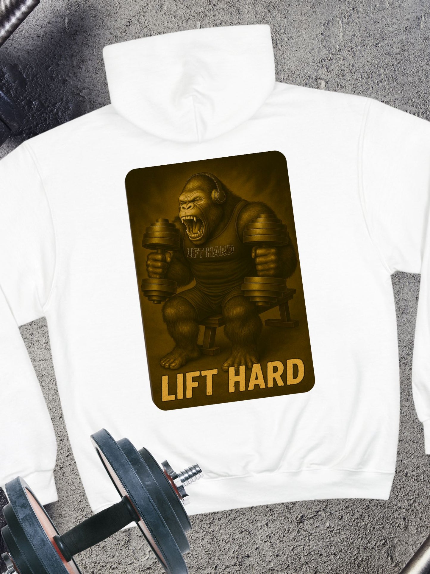 Motivational Fitness Hoodie - Lift Hard Champion Sweatshirt