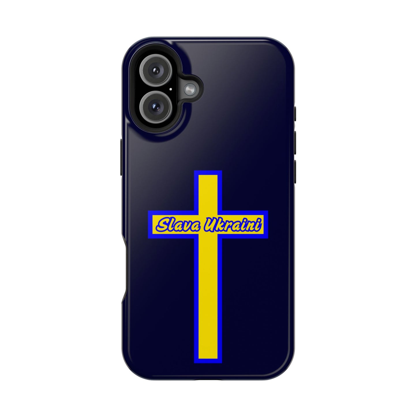 Ukrainian Pride Cross Phone Case, Impact-Resistant Case, 'Slava Ukraini', Support Ukraine, Durable Phone Case