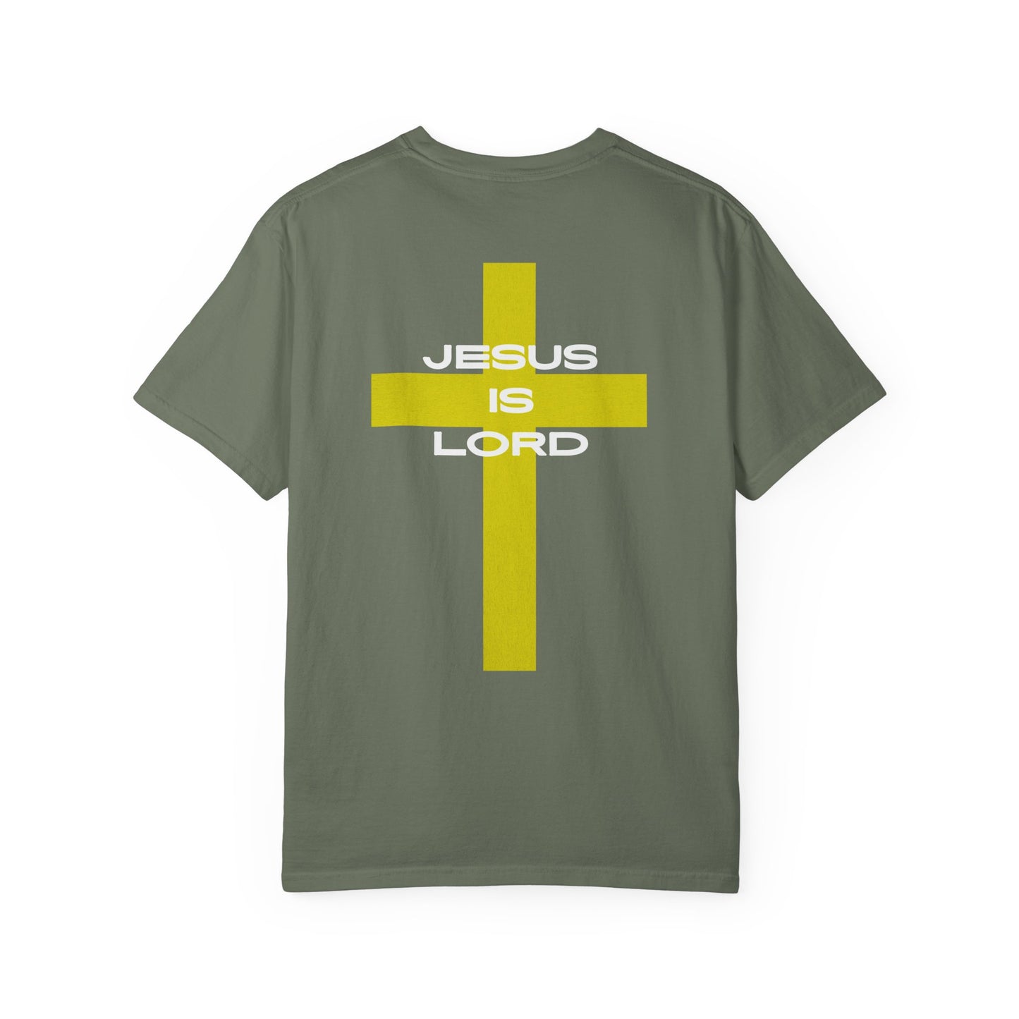 'Jesus is Lord' Font and Back Design Unisex T-Shirt, Christian Apparel
