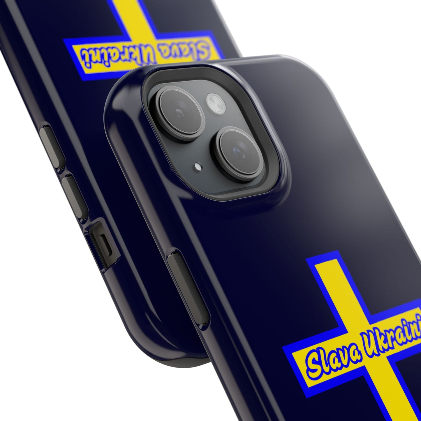 Ukrainian Pride Cross Phone Case, Impact-Resistant Case, 'Slava Ukraini', Support Ukraine, Durable Phone Case