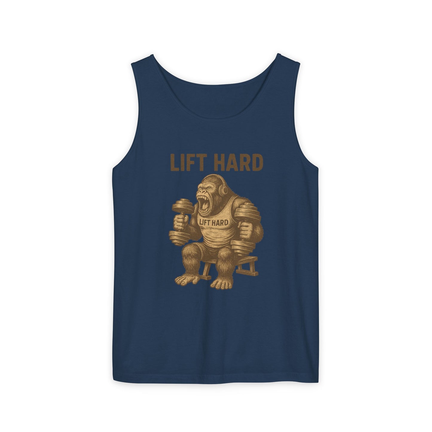 'Lift Hard' Unisex Tank Top, Gym Apparel, Fitness Gift, Workout Clothing, Casual Summer Wear, Bodybuilding Tee