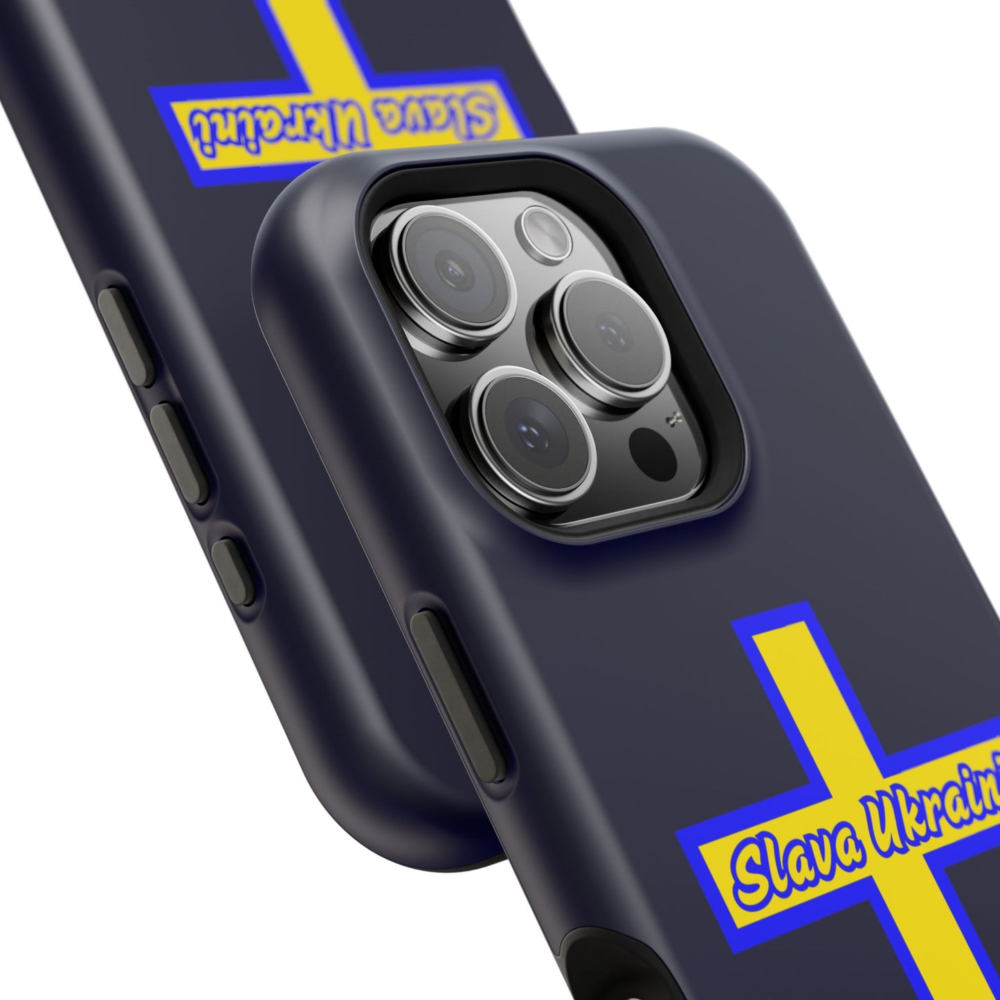 Ukrainian Pride Cross Phone Case, Impact-Resistant Case, 'Slava Ukraini', Support Ukraine, Durable Phone Case