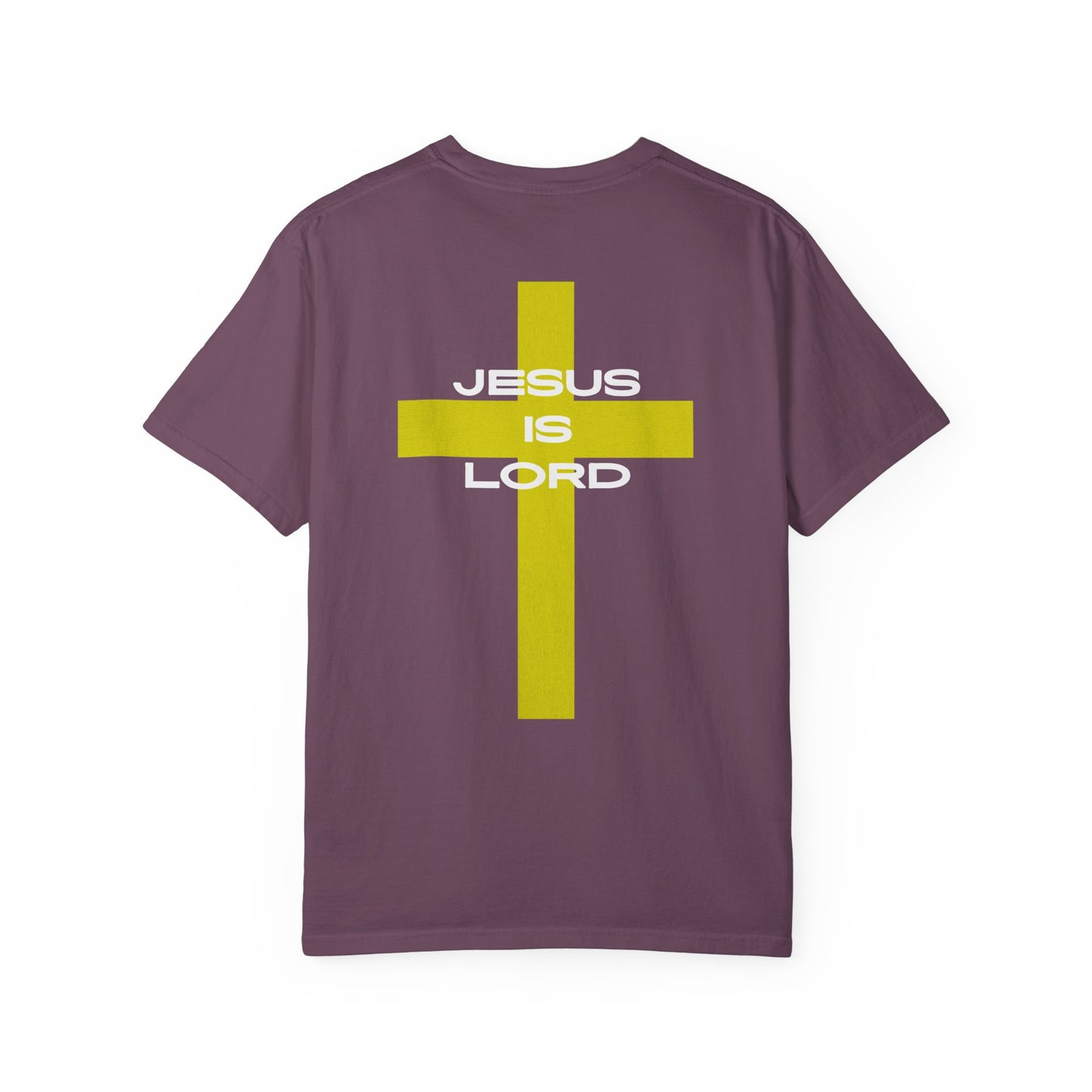 'Jesus is Lord' Font and Back Design Unisex T-Shirt, Christian Apparel
