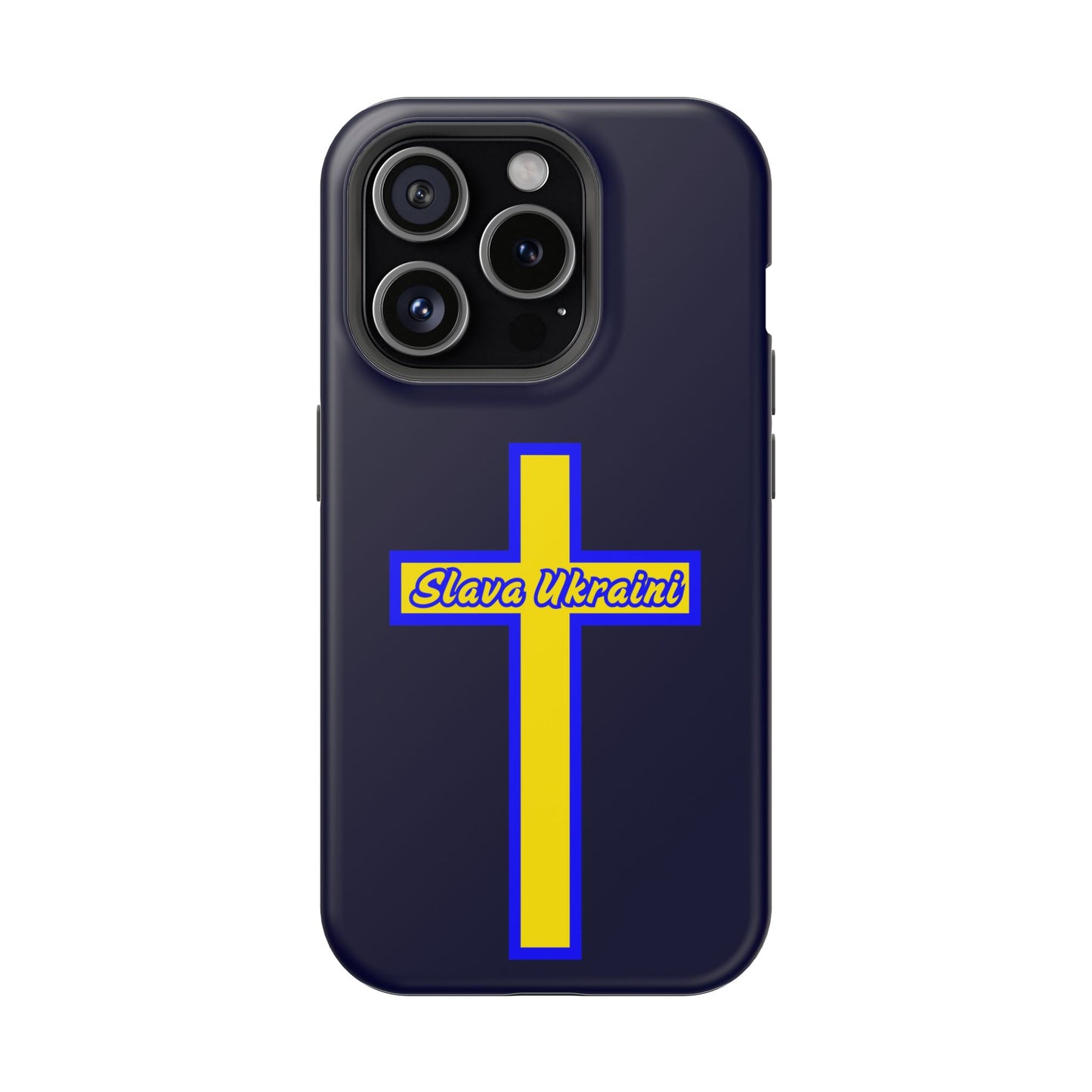 Ukrainian Pride Cross Phone Case, Impact-Resistant Case, 'Slava Ukraini', Support Ukraine, Durable Phone Case