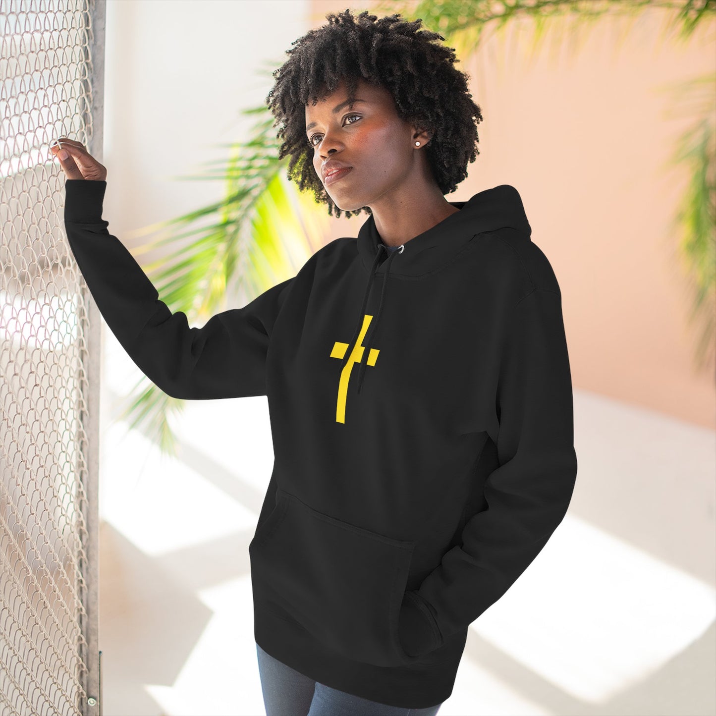'Jesus is Lord' with Cross Graphic Unisex Hoodie, Jesus Hoodie, Christian Apparel