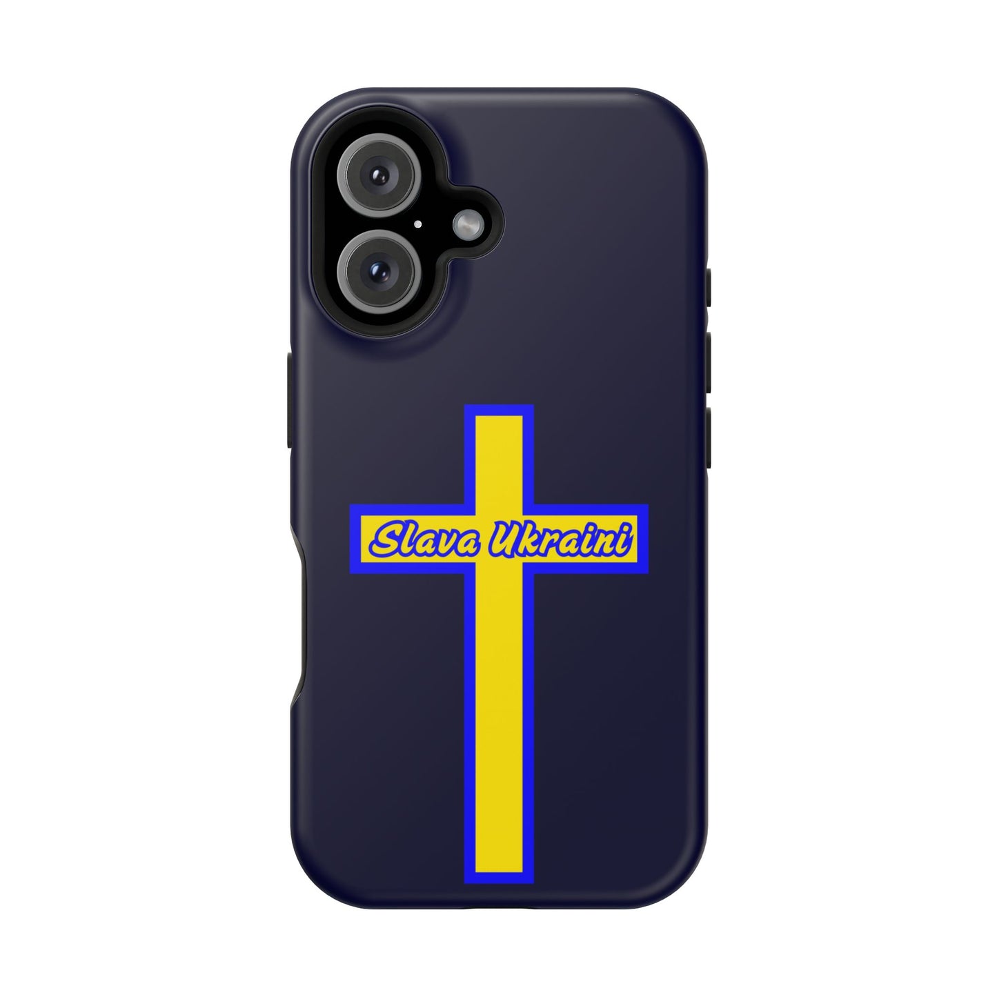 Ukrainian Pride Cross Phone Case, Impact-Resistant Case, 'Slava Ukraini', Support Ukraine, Durable Phone Case