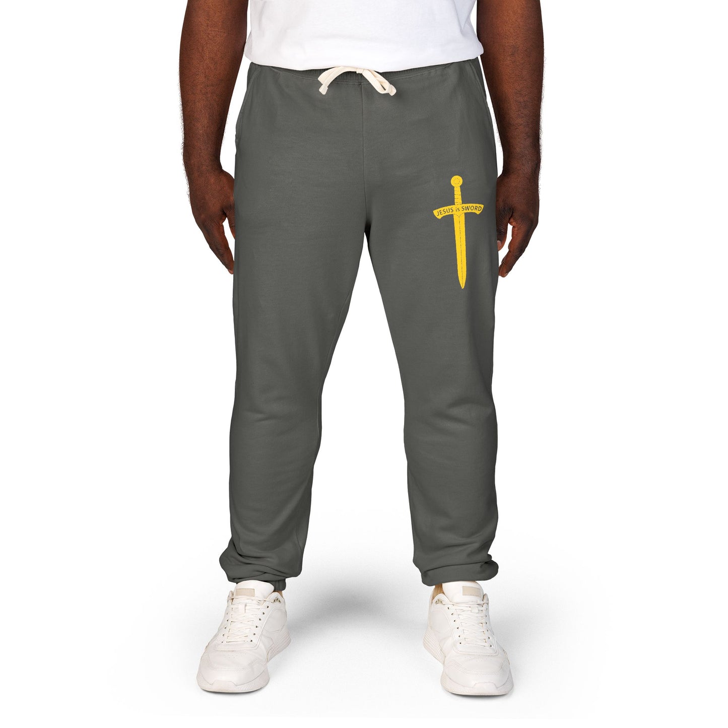 'Jesus is Sword' Unisex Garment-Dyed Fleece Sweatpants