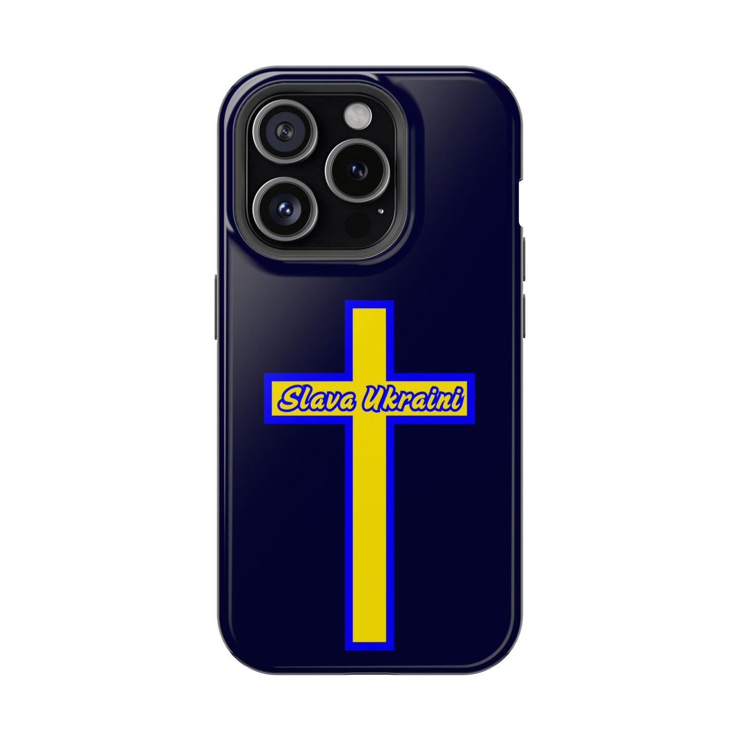 Ukrainian Pride Cross Phone Case, Impact-Resistant Case, 'Slava Ukraini', Support Ukraine, Durable Phone Case