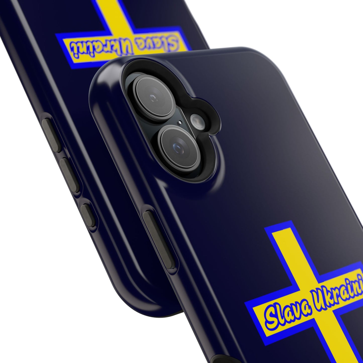 Ukrainian Pride Cross Phone Case, Impact-Resistant Case, 'Slava Ukraini', Support Ukraine, Durable Phone Case