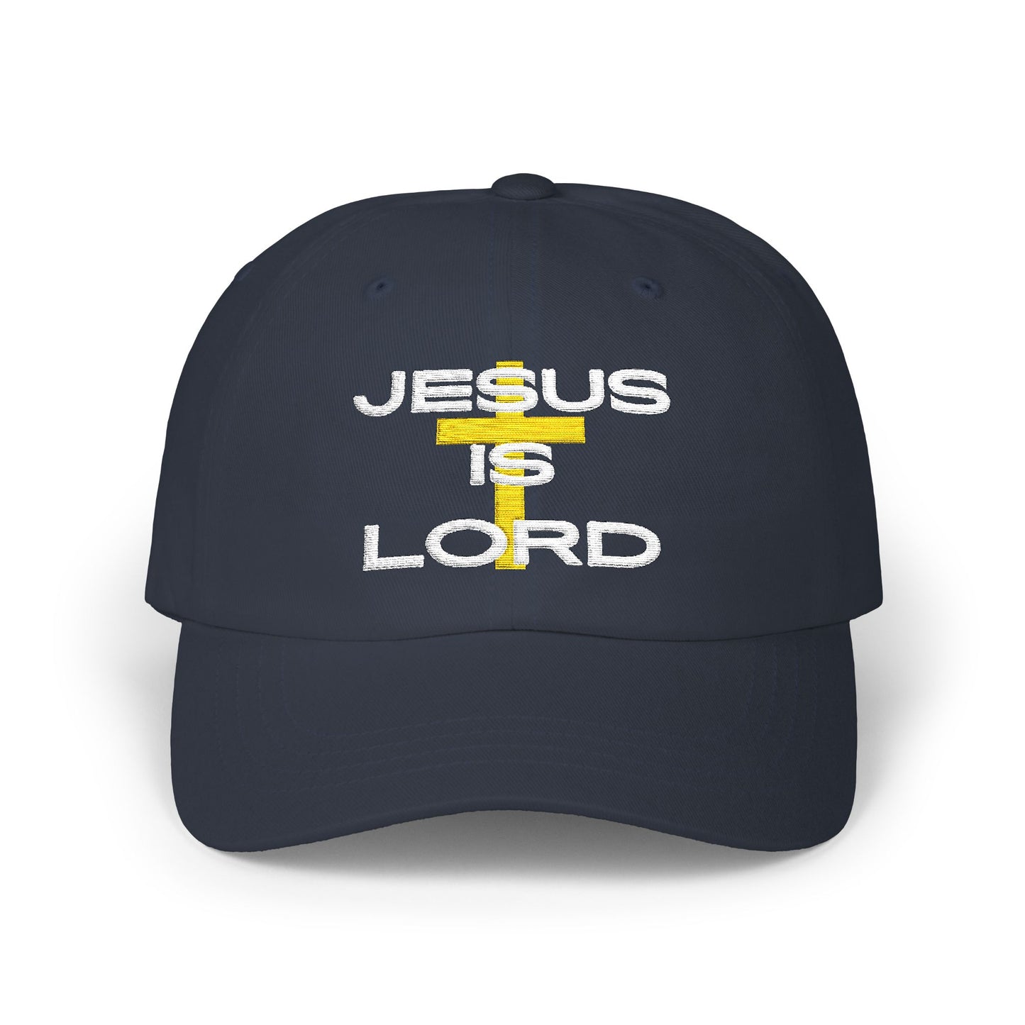 Classic Ball Cap with 'Jesus is Lord' Embroidery Design, Christian Apparel Hat, Gift for Christians, Faith-Based Accessory, Everyday Wear Cap