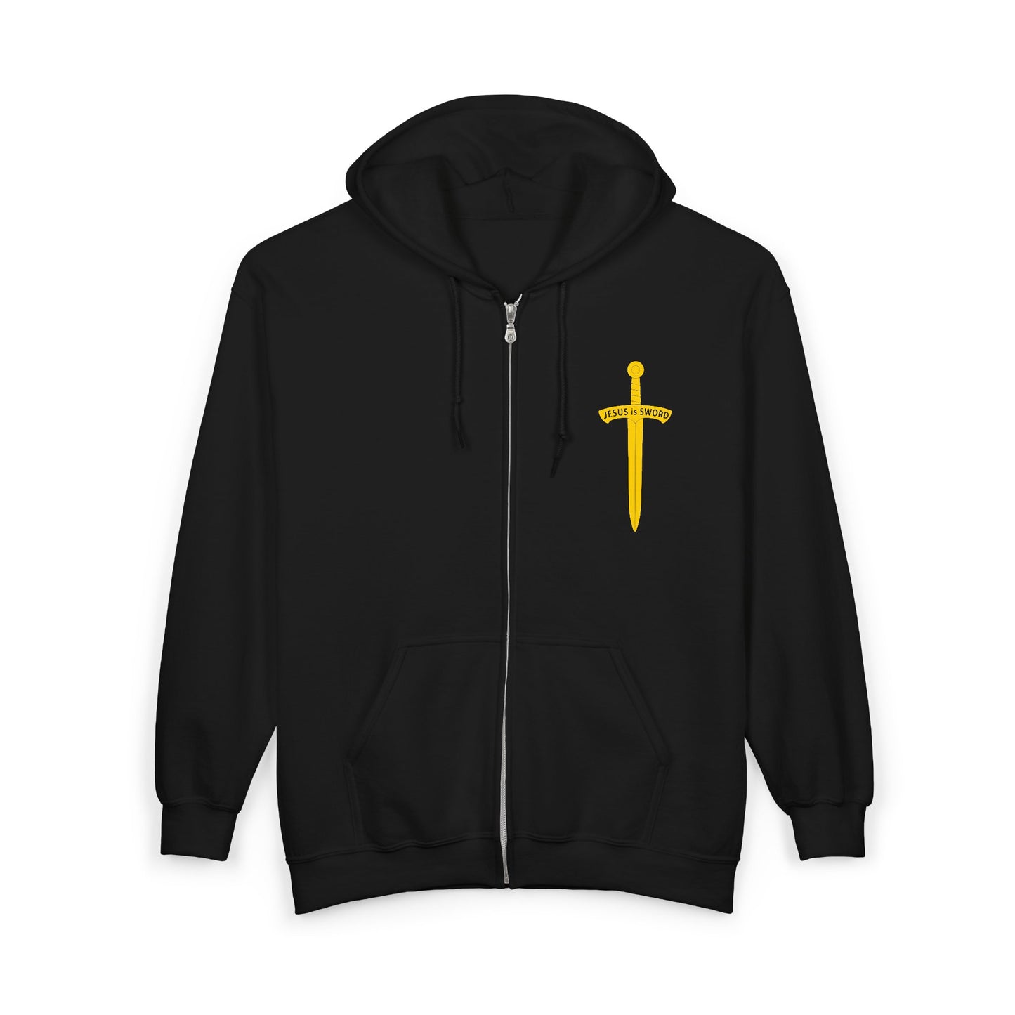 'JESUS is SWORD' Unisex Heavy Blend™ Full Zip Hooded Sweatshirt, Christian Apparel, Jesus Sweatshirt, Jacket