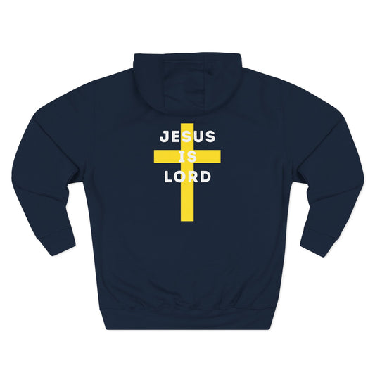 'Jesus is Lord' with Cross Graphic Unisex Hoodie, Jesus Hoodie, Christian Apparel