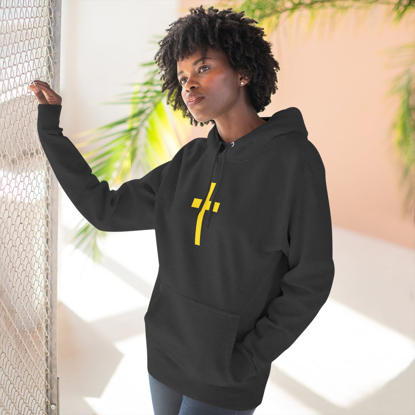 'Jesus is Lord' with Cross Graphic Unisex Hoodie, Jesus Hoodie, Christian Apparel