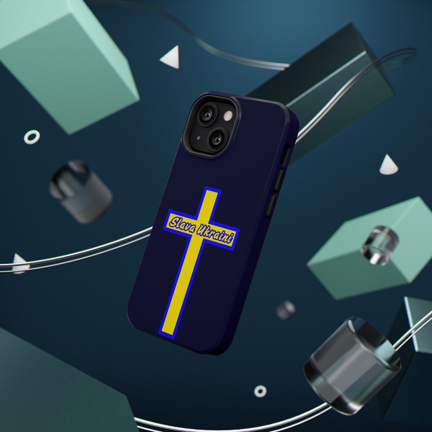 Ukrainian Pride Cross Phone Case, Impact-Resistant Case, 'Slava Ukraini', Support Ukraine, Durable Phone Case