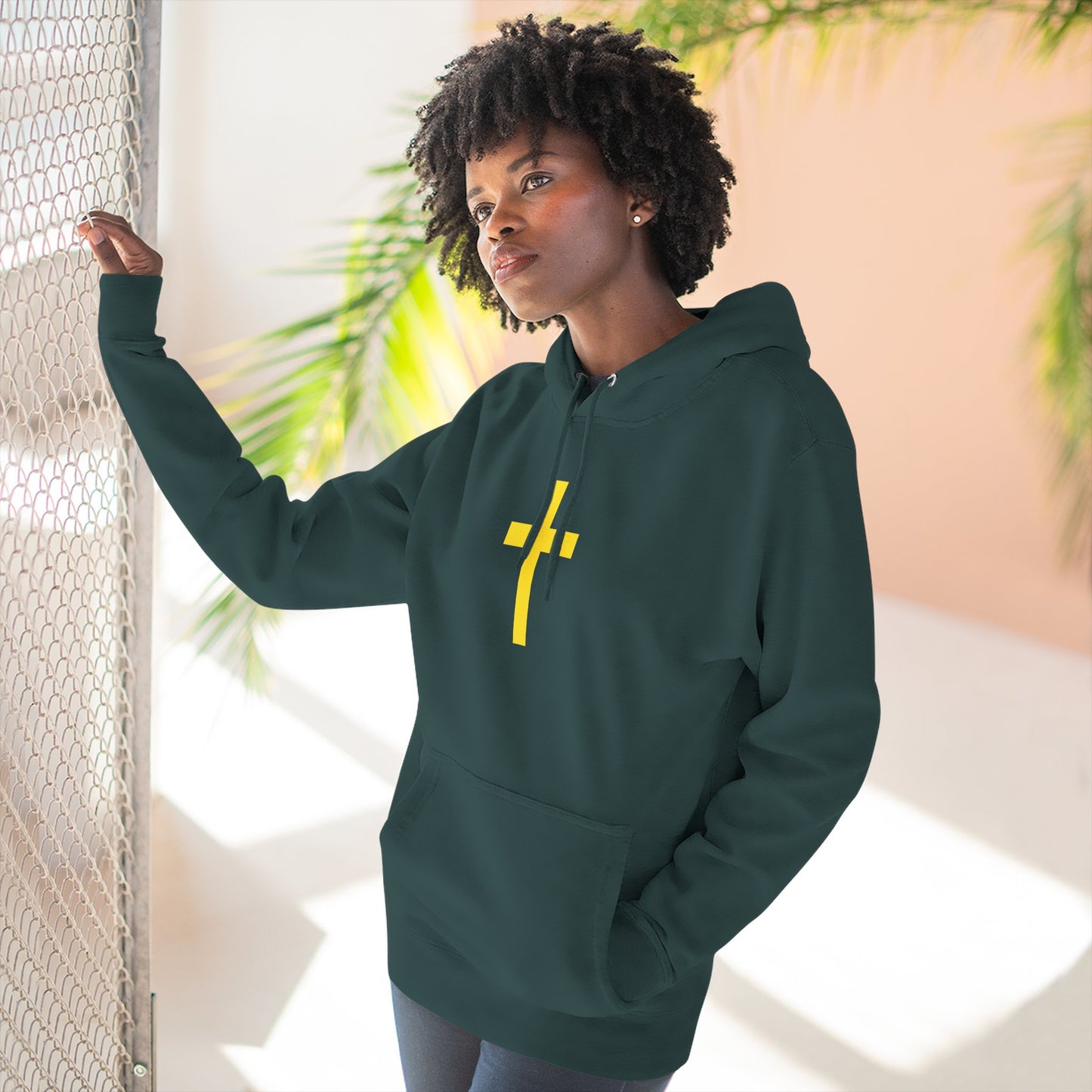 'Jesus is Lord' with Cross Graphic Unisex Hoodie, Jesus Hoodie, Christian Apparel