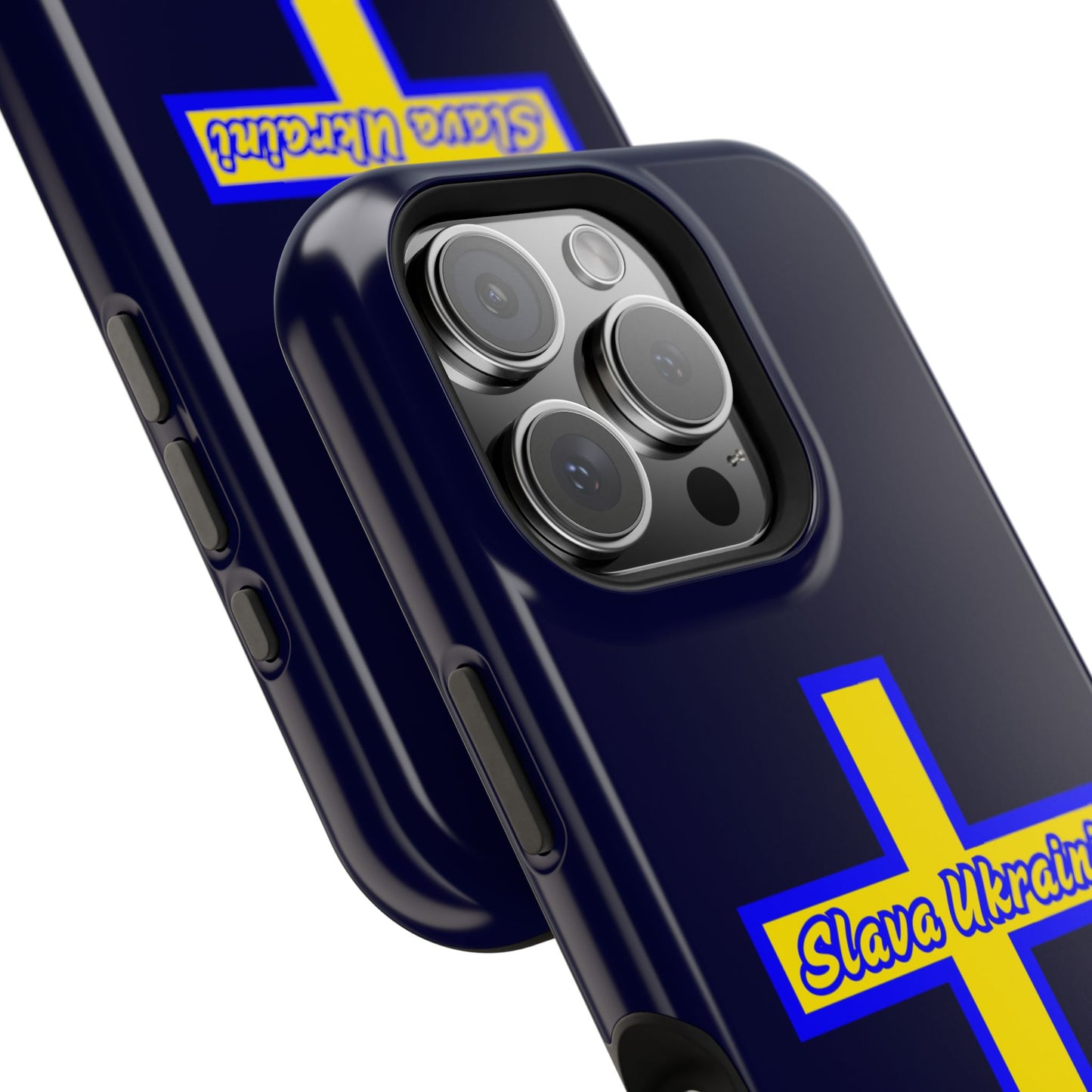 Ukrainian Pride Cross Phone Case, Impact-Resistant Case, 'Slava Ukraini', Support Ukraine, Durable Phone Case