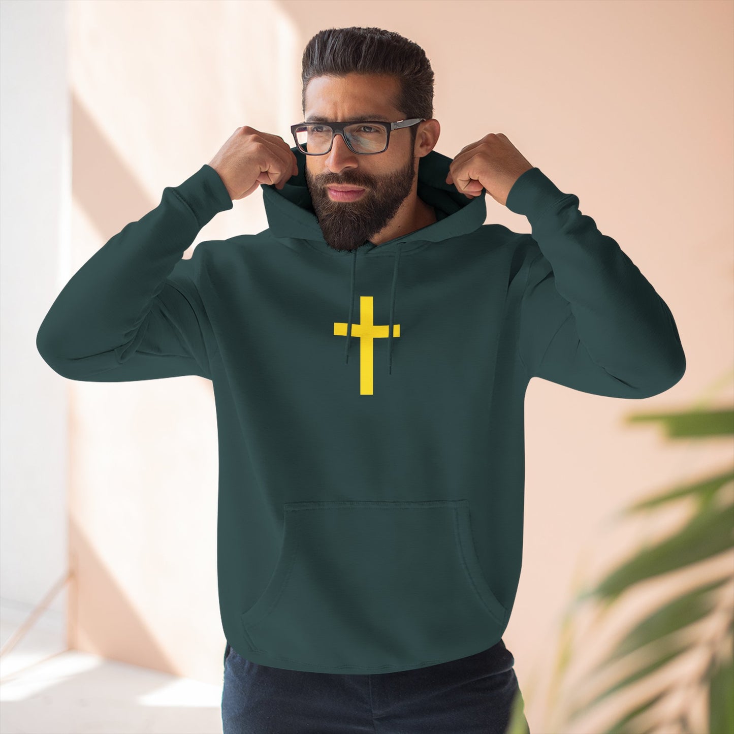 'Jesus is Lord' with Cross Graphic Unisex Hoodie, Jesus Hoodie, Christian Apparel