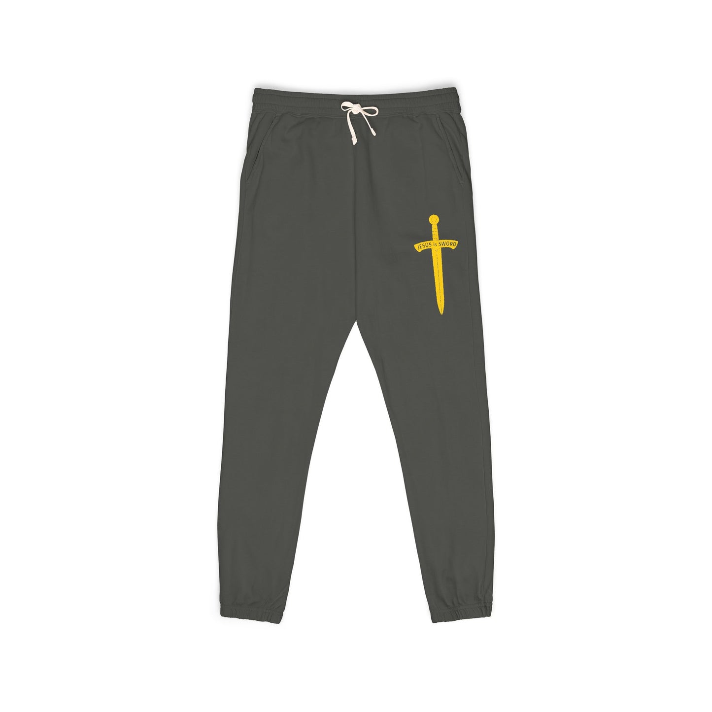 'Jesus is Sword' Unisex Garment-Dyed Fleece Sweatpants