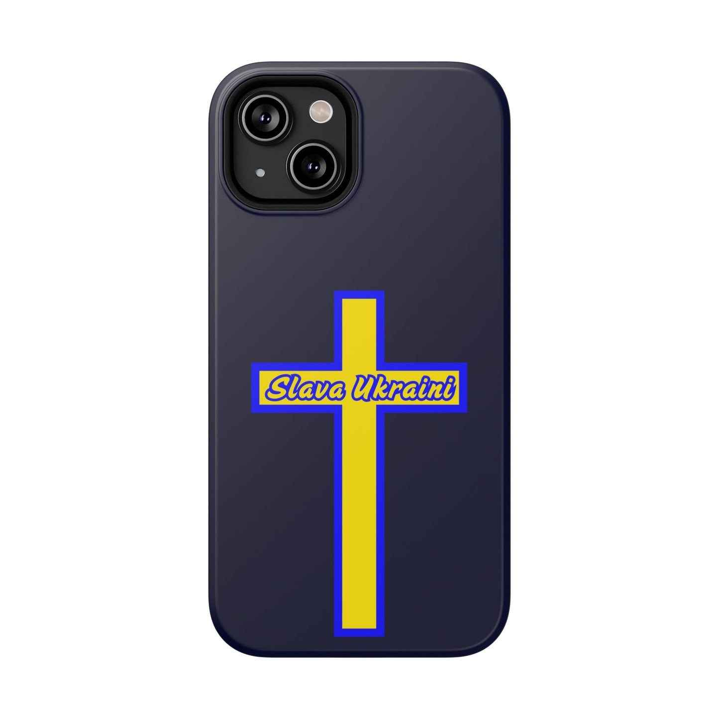 Ukrainian Pride Cross Phone Case, Impact-Resistant Case, 'Slava Ukraini', Support Ukraine, Durable Phone Case