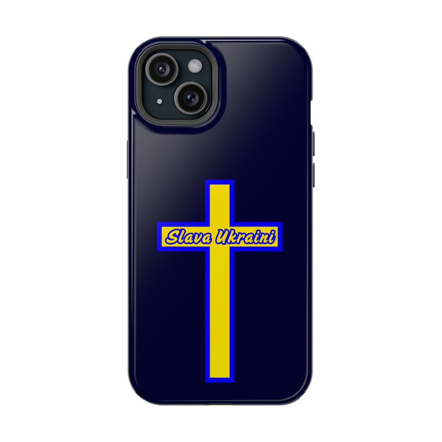Ukrainian Pride Cross Phone Case, Impact-Resistant Case, 'Slava Ukraini', Support Ukraine, Durable Phone Case