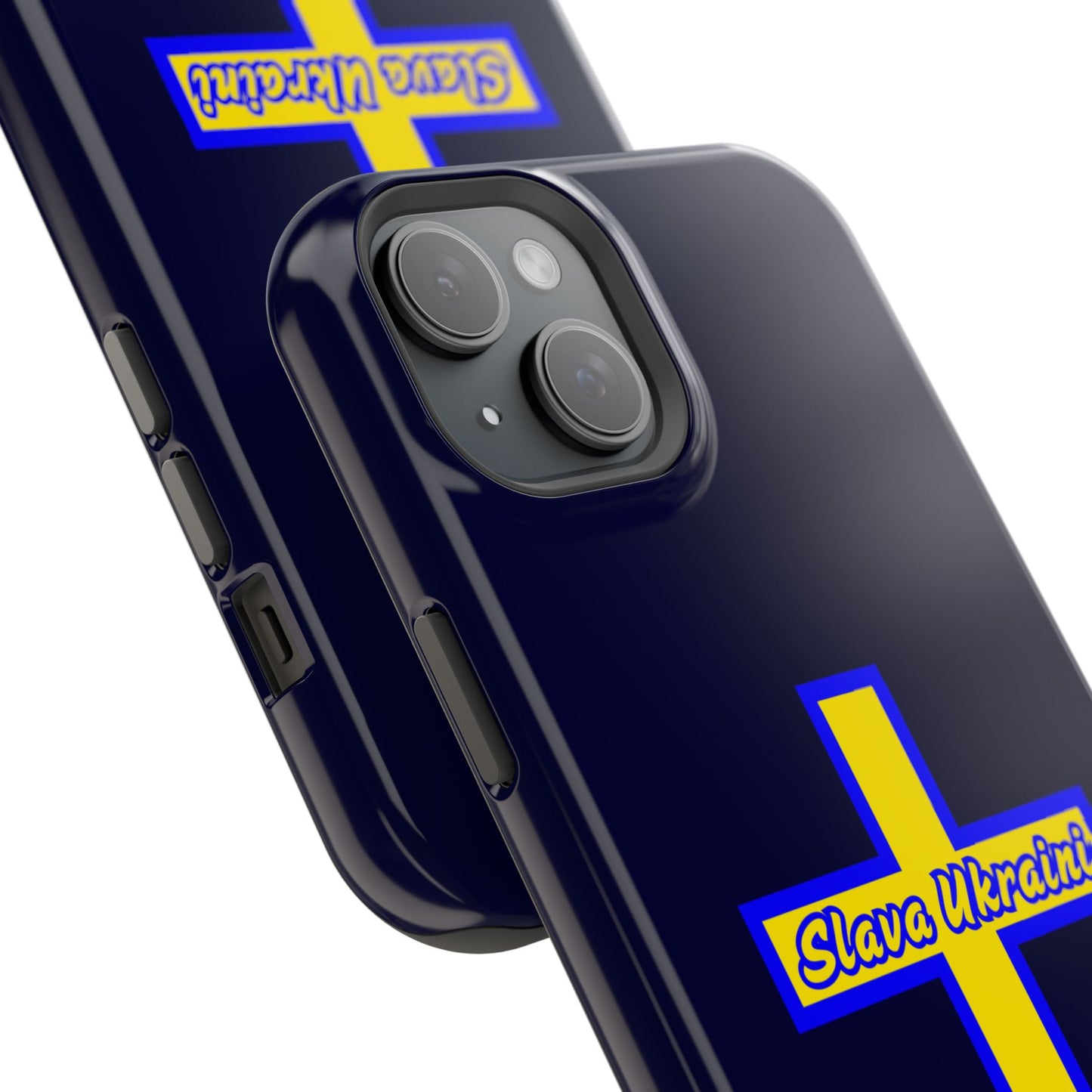 Ukrainian Pride Cross Phone Case, Impact-Resistant Case, 'Slava Ukraini', Support Ukraine, Durable Phone Case