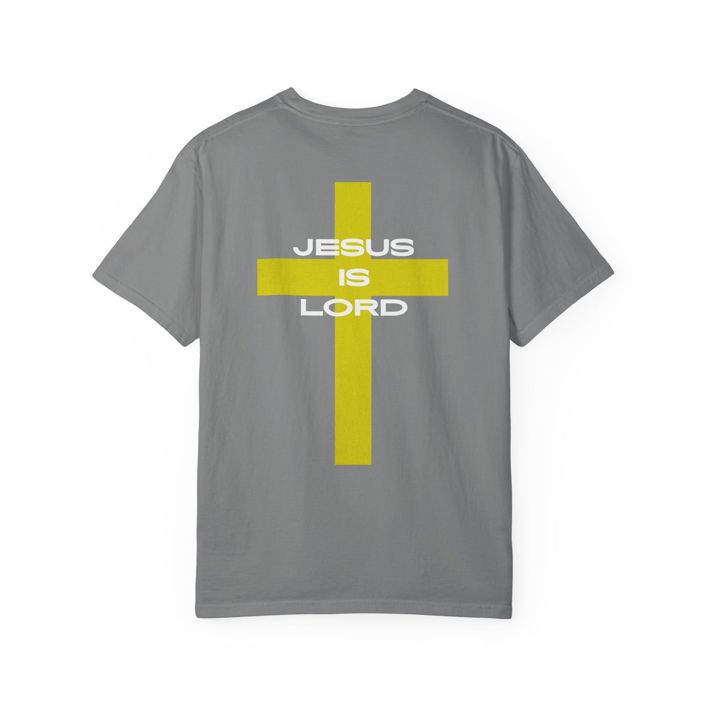 'Jesus is Lord' Font and Back Design Unisex T-Shirt, Christian Apparel