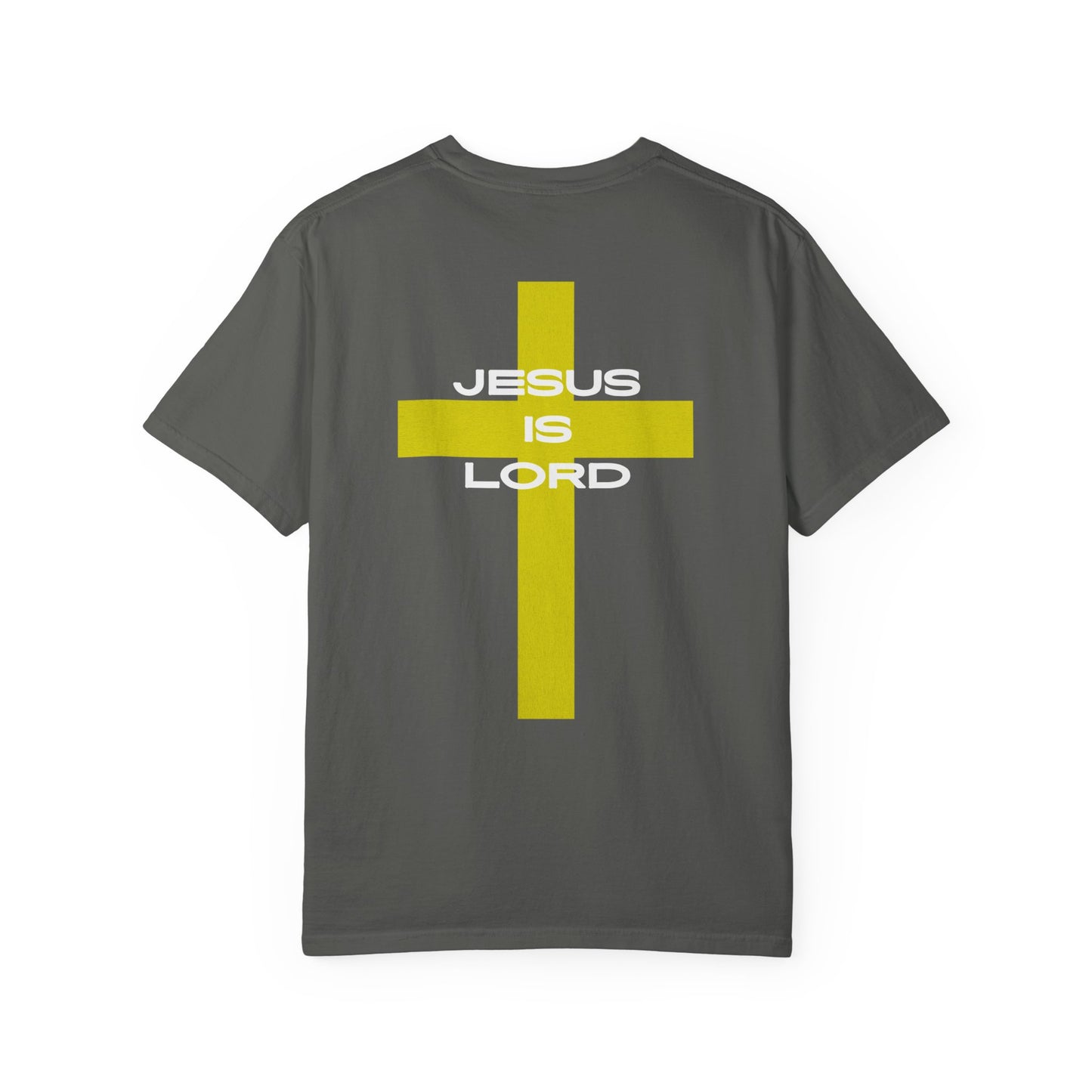 'Jesus is Lord' Font and Back Design Unisex T-Shirt, Christian Apparel