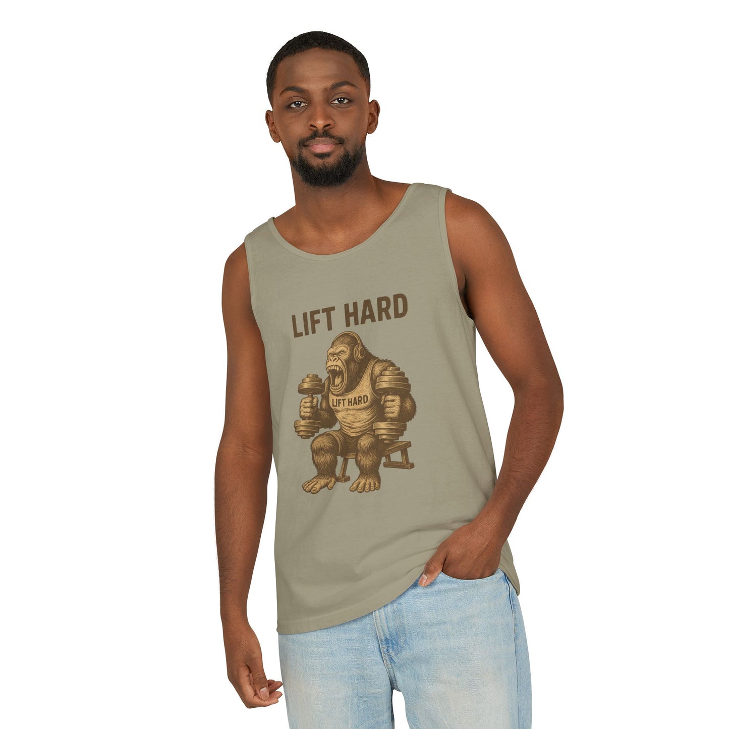 'Lift Hard' Unisex Tank Top, Gym Apparel, Fitness Gift, Workout Clothing, Casual Summer Wear, Bodybuilding Tee