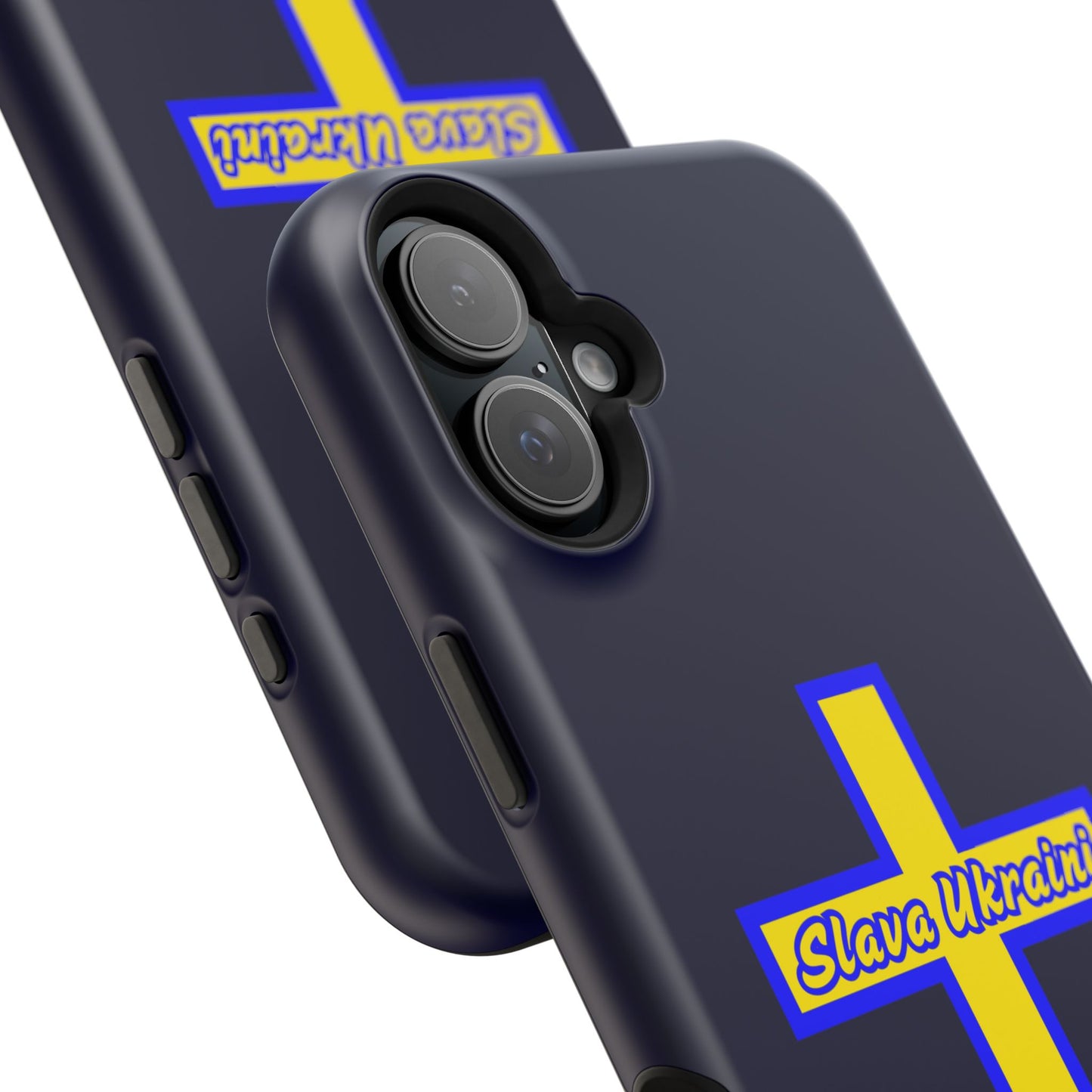 Ukrainian Pride Cross Phone Case, Impact-Resistant Case, 'Slava Ukraini', Support Ukraine, Durable Phone Case