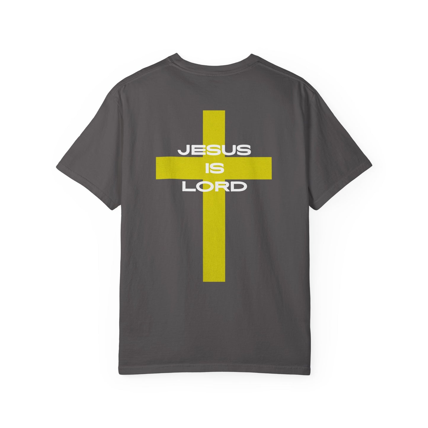 'Jesus is Lord' Font and Back Design Unisex T-Shirt, Christian Apparel