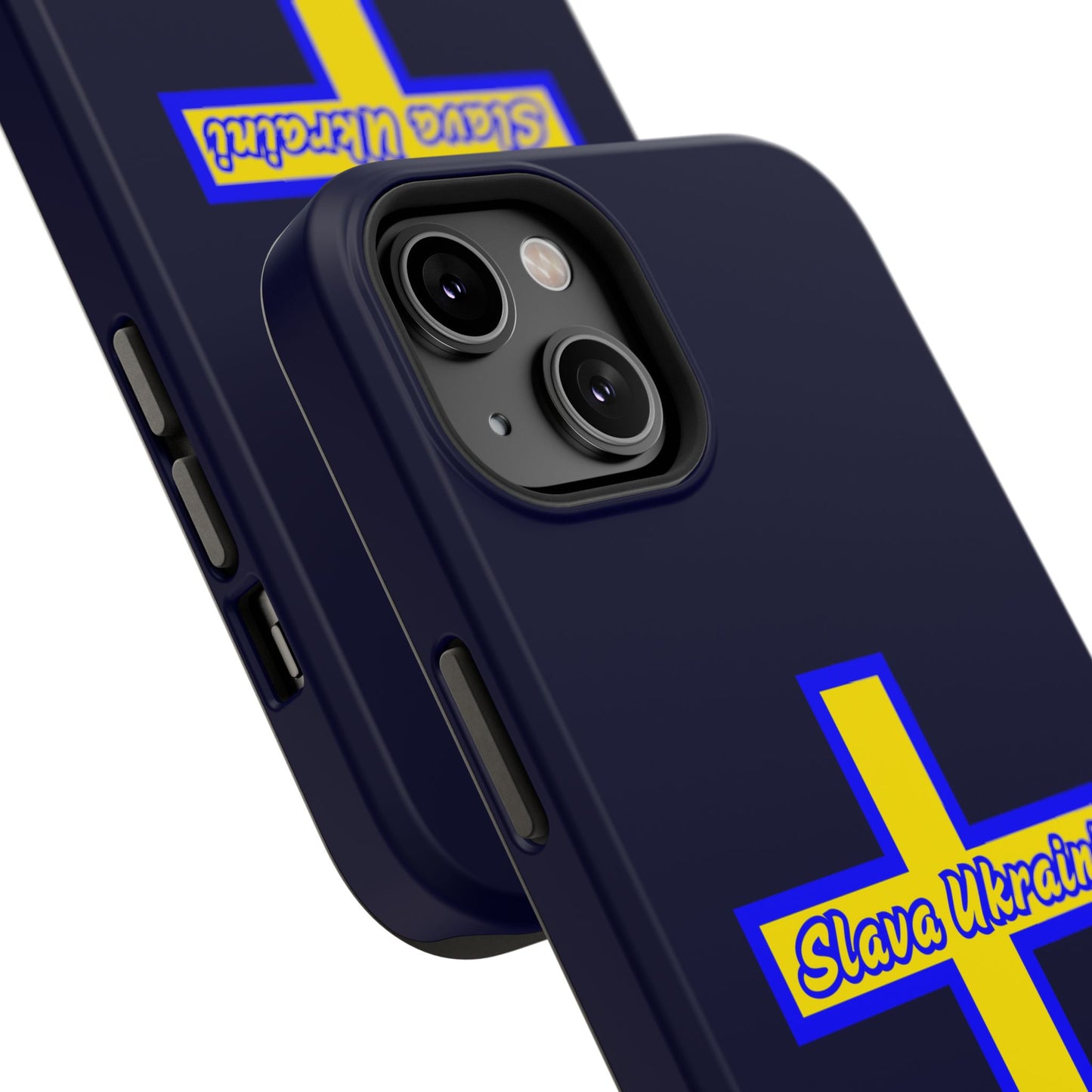 Ukrainian Pride Cross Phone Case, Impact-Resistant Case, 'Slava Ukraini', Support Ukraine, Durable Phone Case