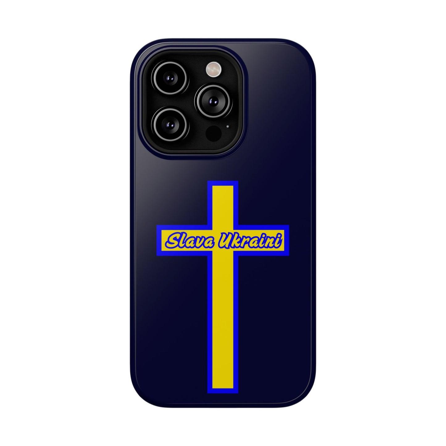 Ukrainian Pride Cross Phone Case, Impact-Resistant Case, 'Slava Ukraini', Support Ukraine, Durable Phone Case