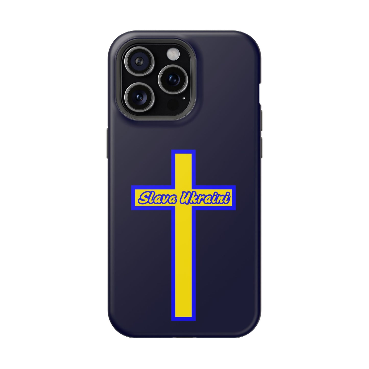 Ukrainian Pride Cross Phone Case, Impact-Resistant Case, 'Slava Ukraini', Support Ukraine, Durable Phone Case