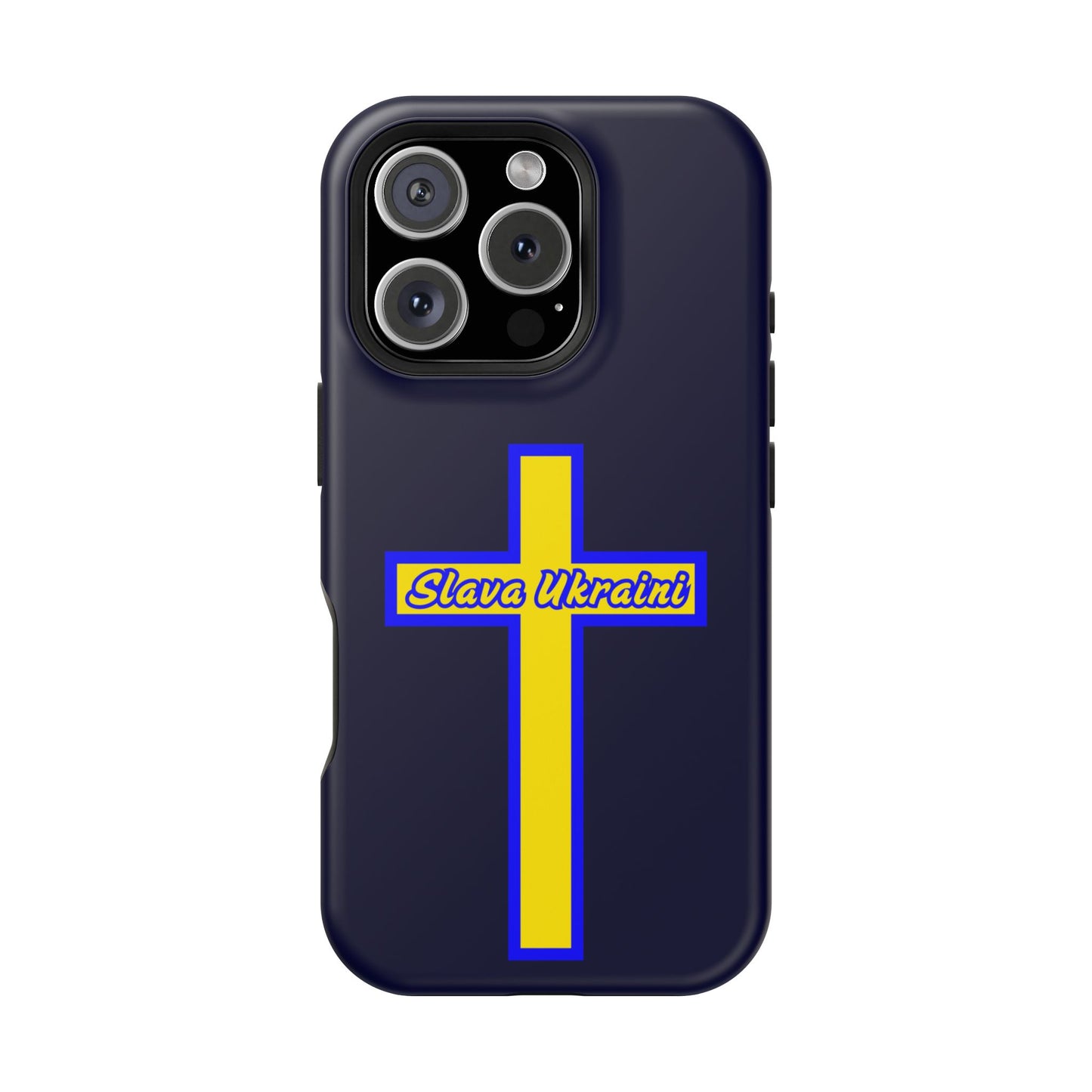 Ukrainian Pride Cross Phone Case, Impact-Resistant Case, 'Slava Ukraini', Support Ukraine, Durable Phone Case