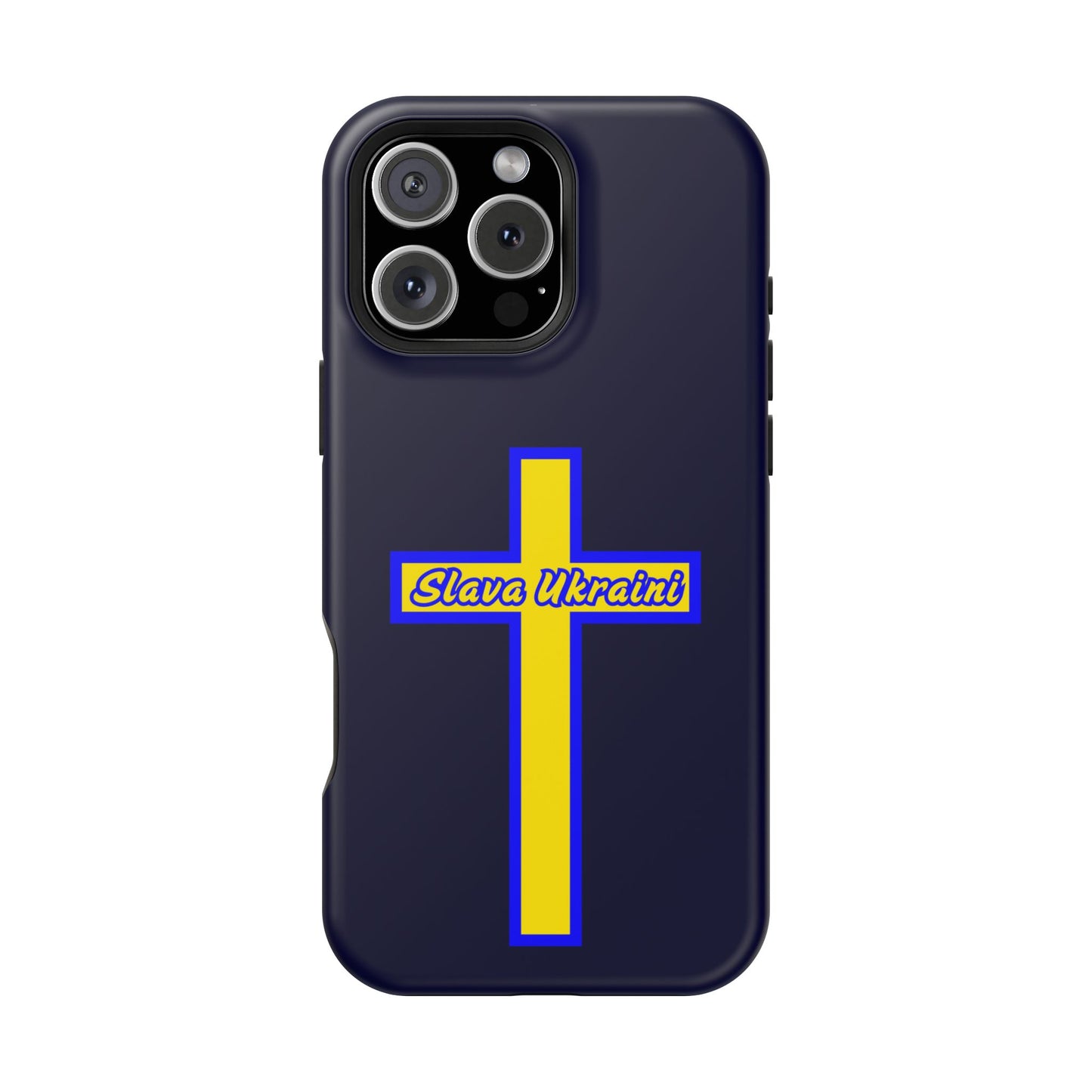 Ukrainian Pride Cross Phone Case, Impact-Resistant Case, 'Slava Ukraini', Support Ukraine, Durable Phone Case