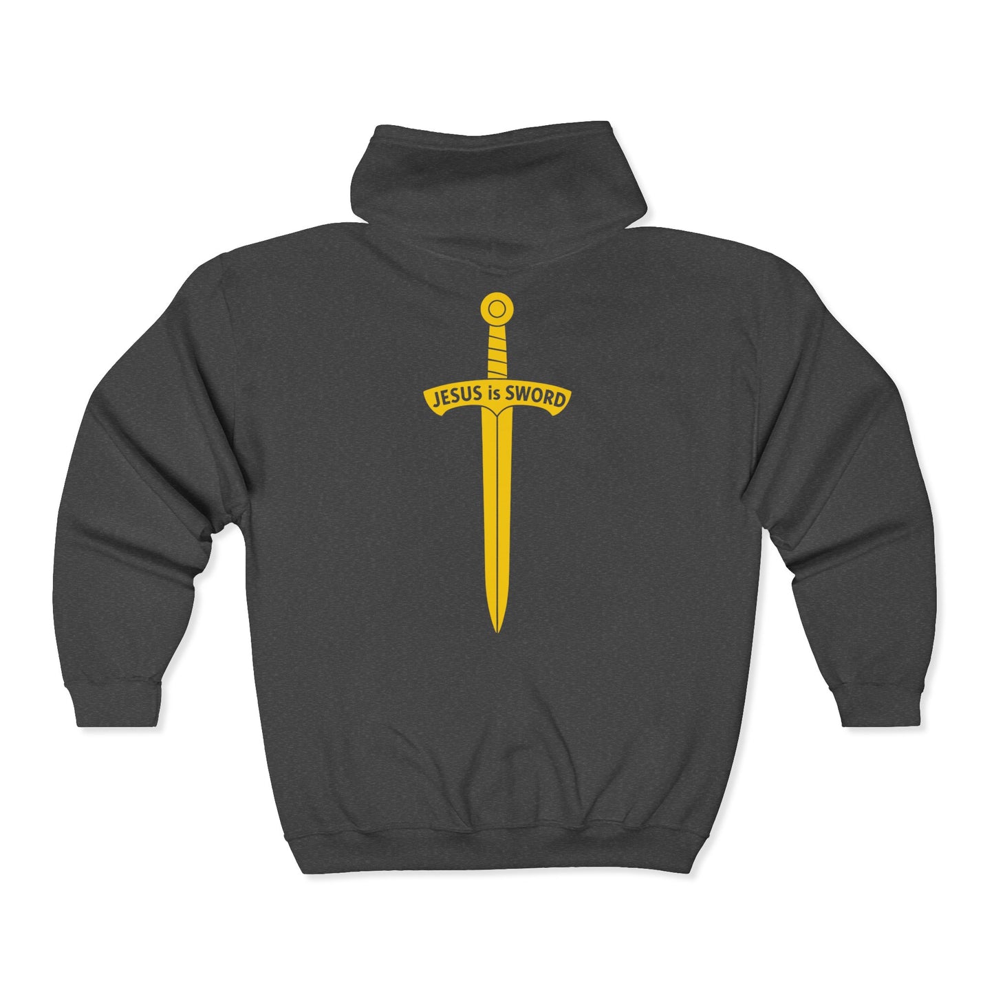 'JESUS is SWORD' Unisex Heavy Blend™ Full Zip Hooded Sweatshirt, Christian Apparel, Jesus Sweatshirt, Jacket