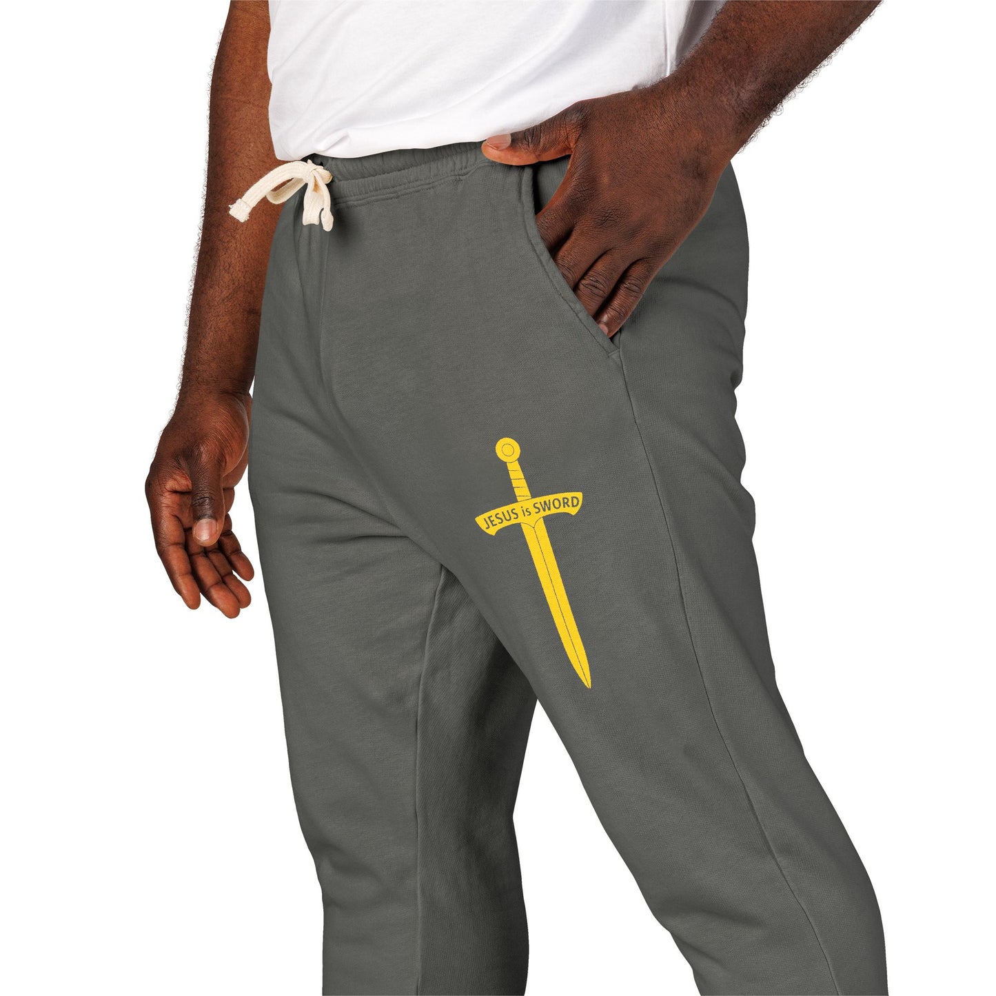 'Jesus is Sword' Unisex Garment-Dyed Fleece Sweatpants