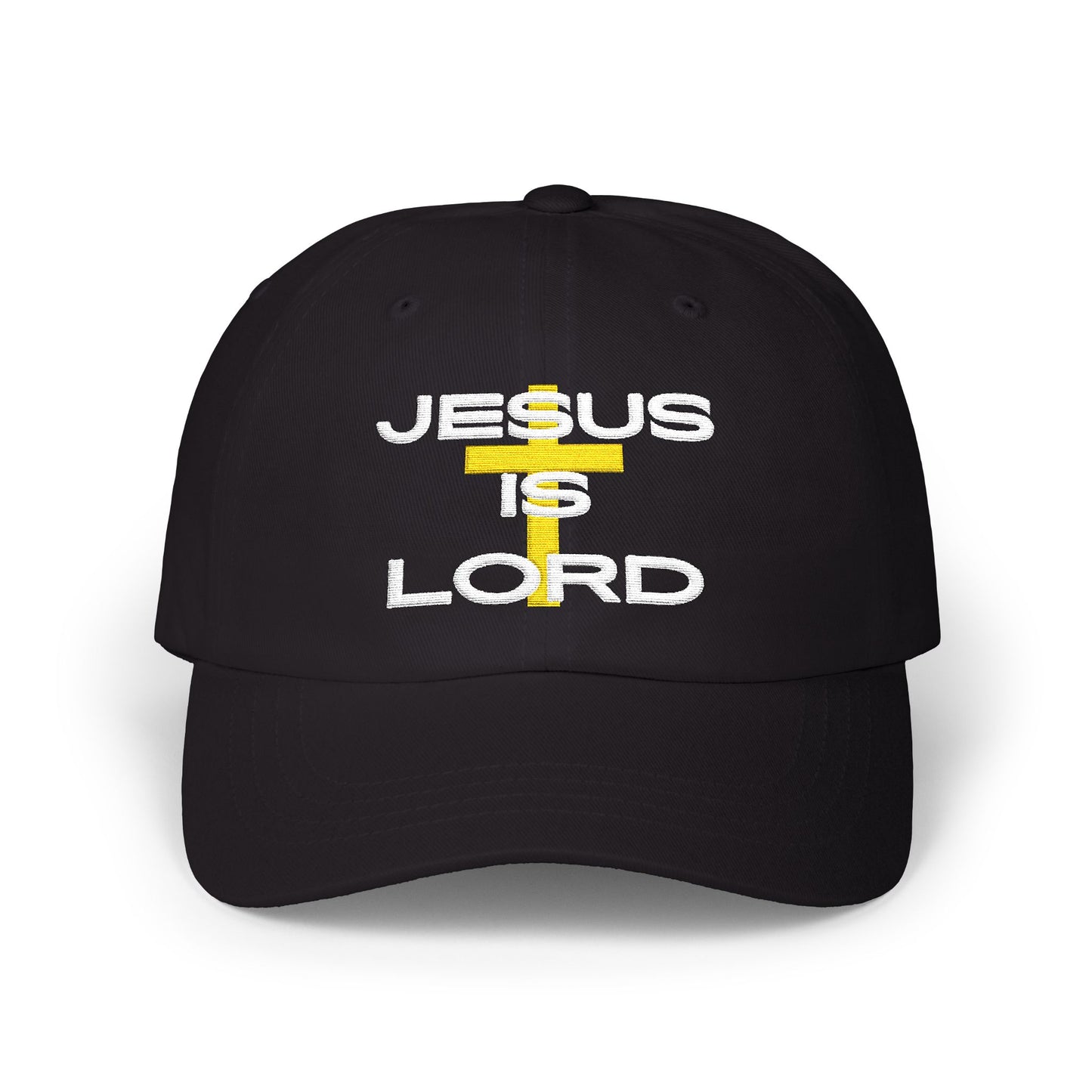 Classic Ball Cap with 'Jesus is Lord' Embroidery Design, Christian Apparel Hat, Gift for Christians, Faith-Based Accessory, Everyday Wear Cap