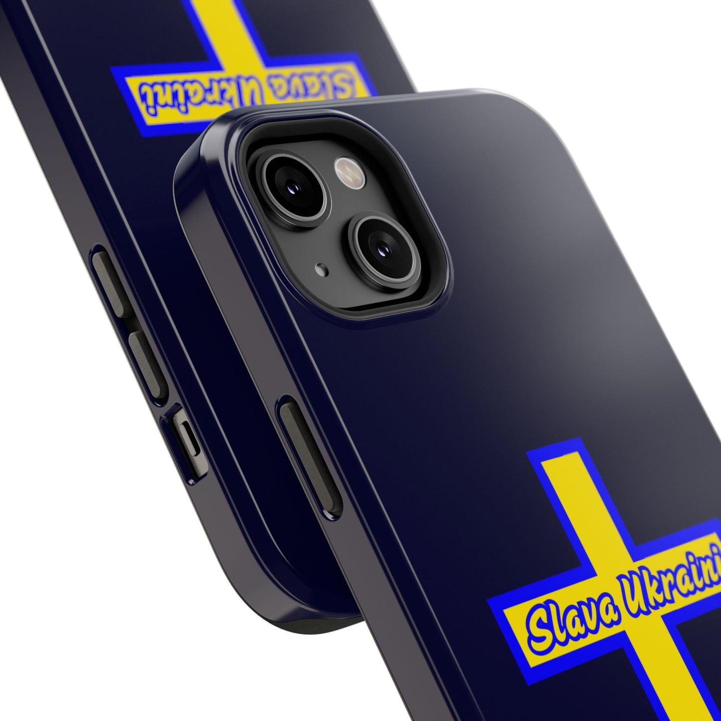 Ukrainian Pride Cross Phone Case, Impact-Resistant Case, 'Slava Ukraini', Support Ukraine, Durable Phone Case