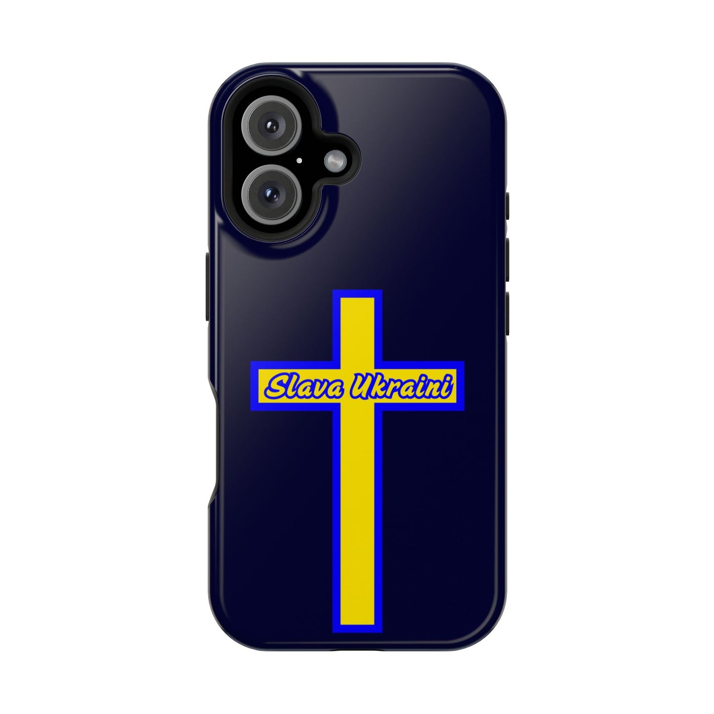 Ukrainian Pride Cross Phone Case, Impact-Resistant Case, 'Slava Ukraini', Support Ukraine, Durable Phone Case