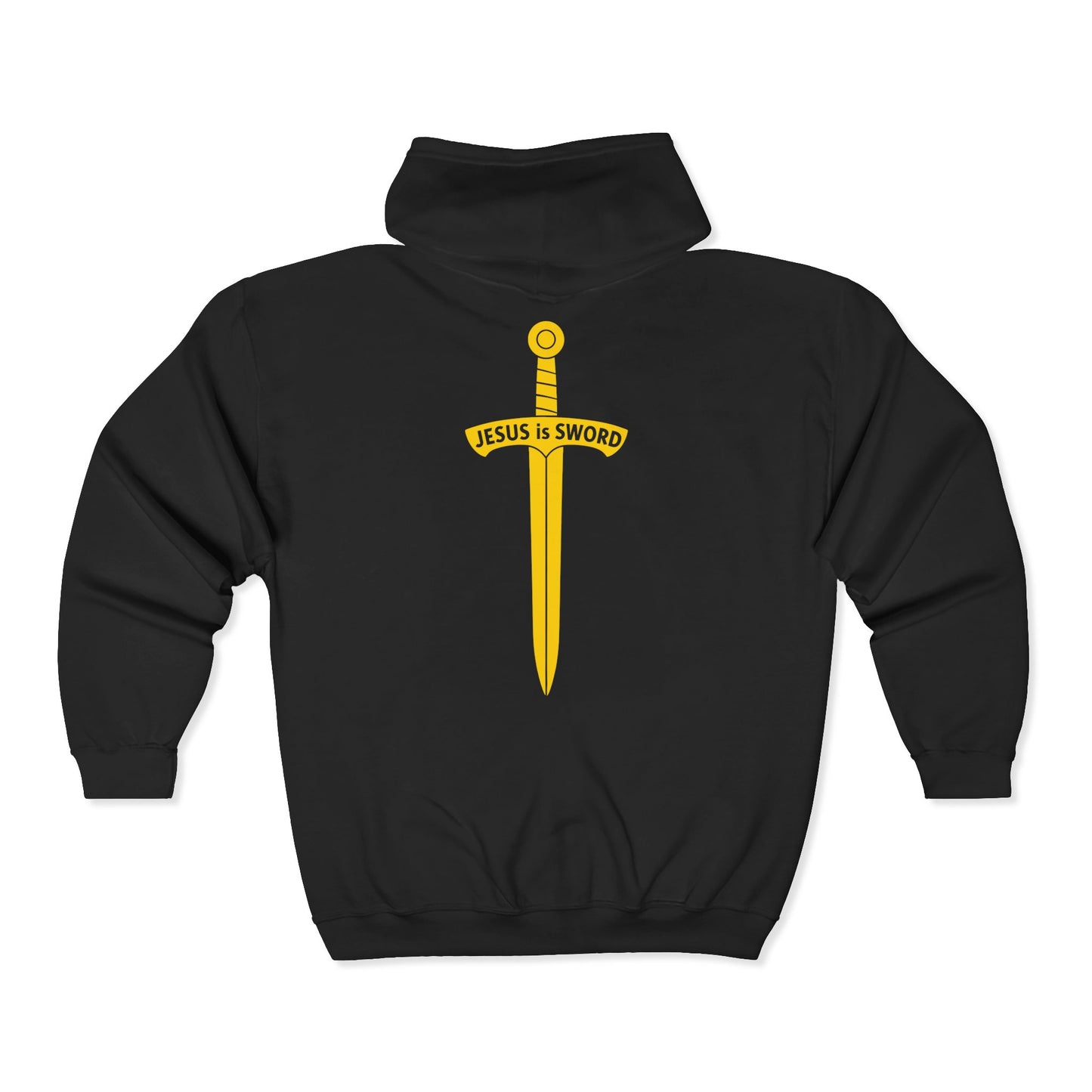 'JESUS is SWORD' Unisex Heavy Blend™ Full Zip Hooded Sweatshirt, Christian Apparel, Jesus Sweatshirt, Jacket