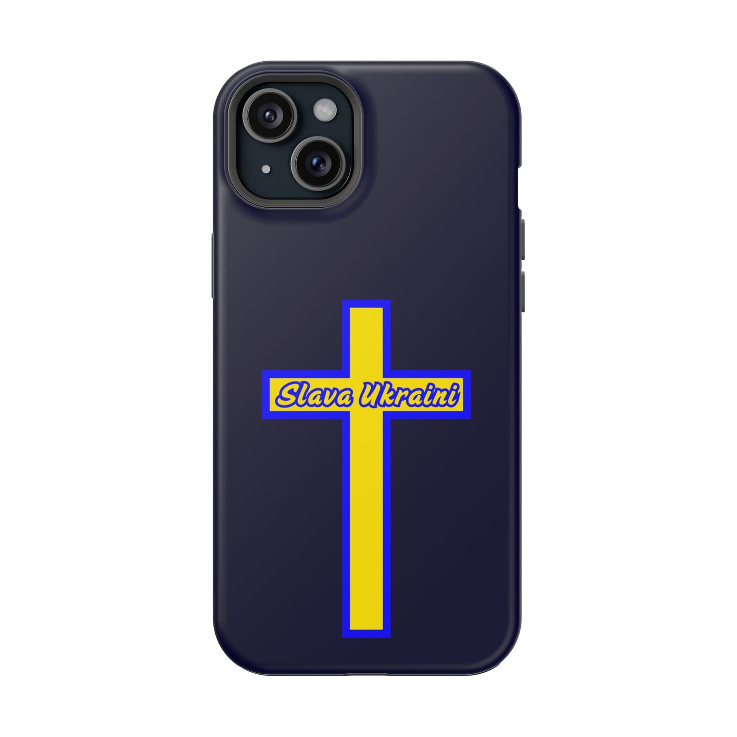 Ukrainian Pride Cross Phone Case, Impact-Resistant Case, 'Slava Ukraini', Support Ukraine, Durable Phone Case
