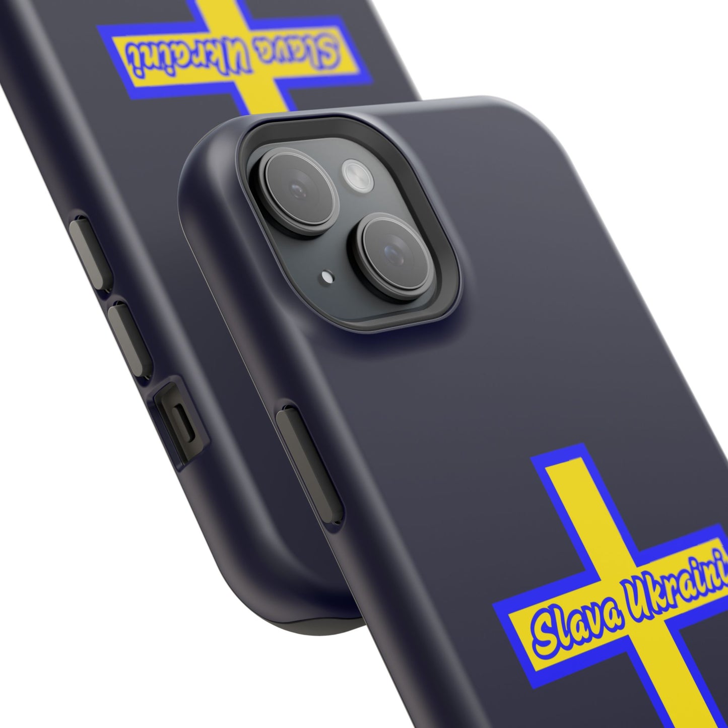 Ukrainian Pride Cross Phone Case, Impact-Resistant Case, 'Slava Ukraini', Support Ukraine, Durable Phone Case