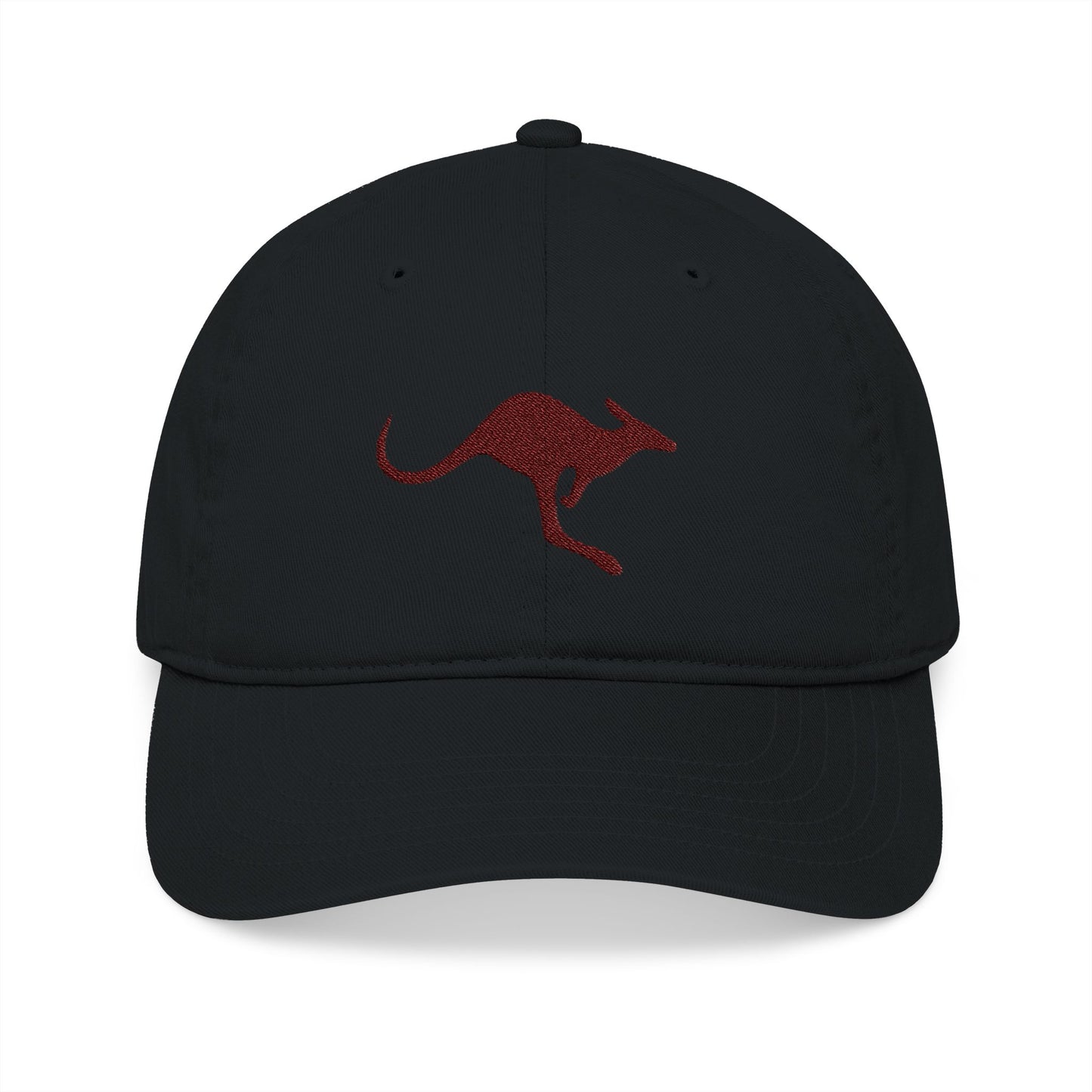 Organic Baseball Cap with Kangaroo Embroidery, Eco-Friendly Hat for Animal or Australia Lovers
