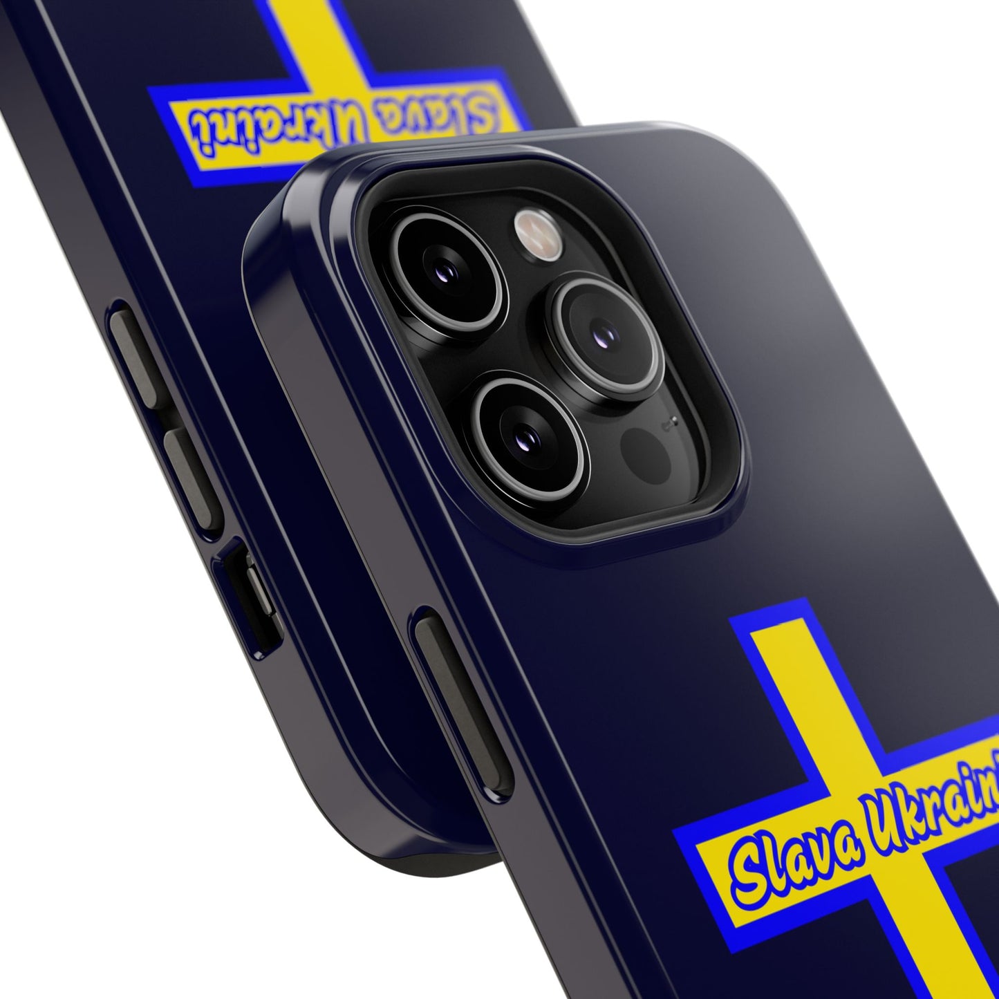 Ukrainian Pride Cross Phone Case, Impact-Resistant Case, 'Slava Ukraini', Support Ukraine, Durable Phone Case