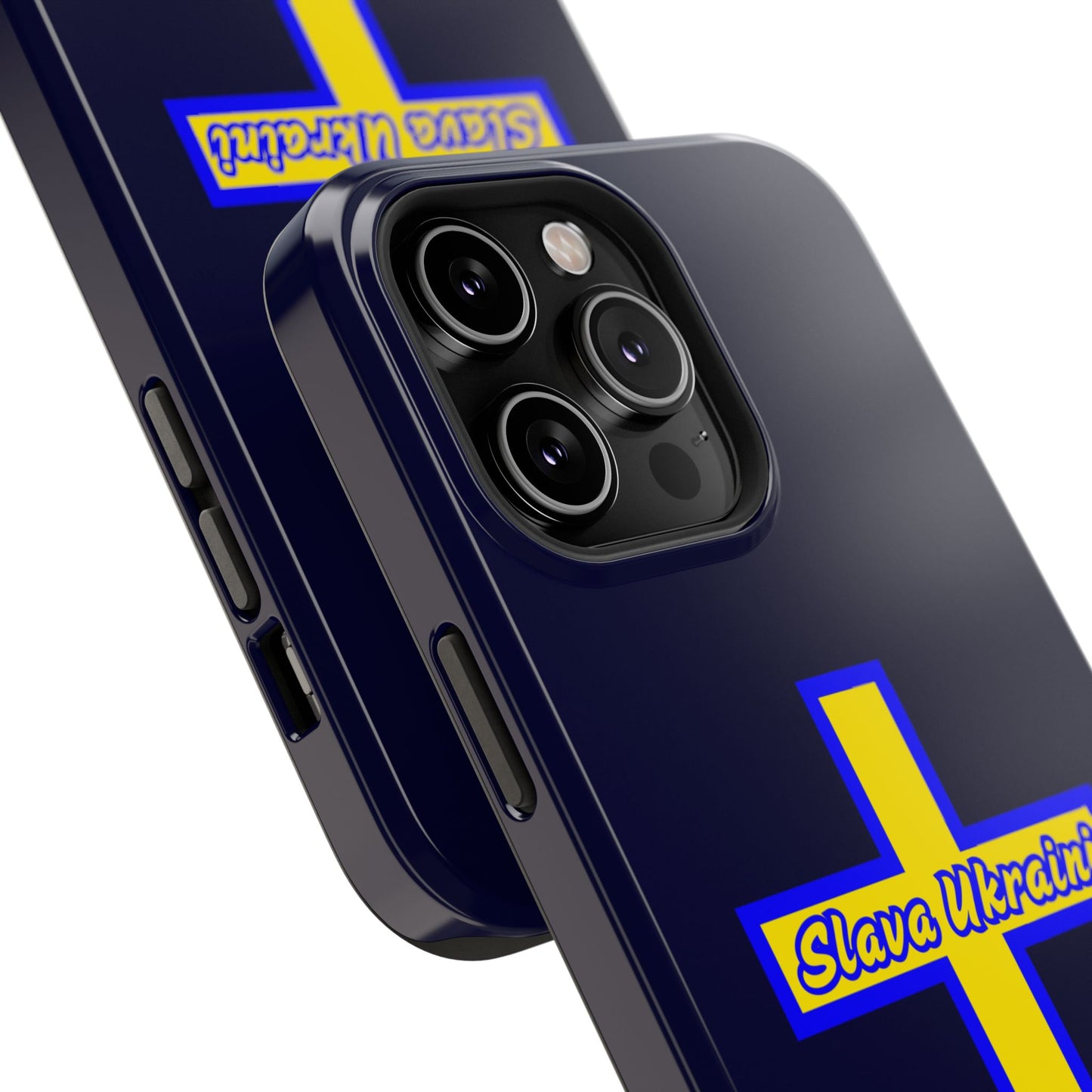 Ukrainian Pride Cross Phone Case, Impact-Resistant Case, 'Slava Ukraini', Support Ukraine, Durable Phone Case