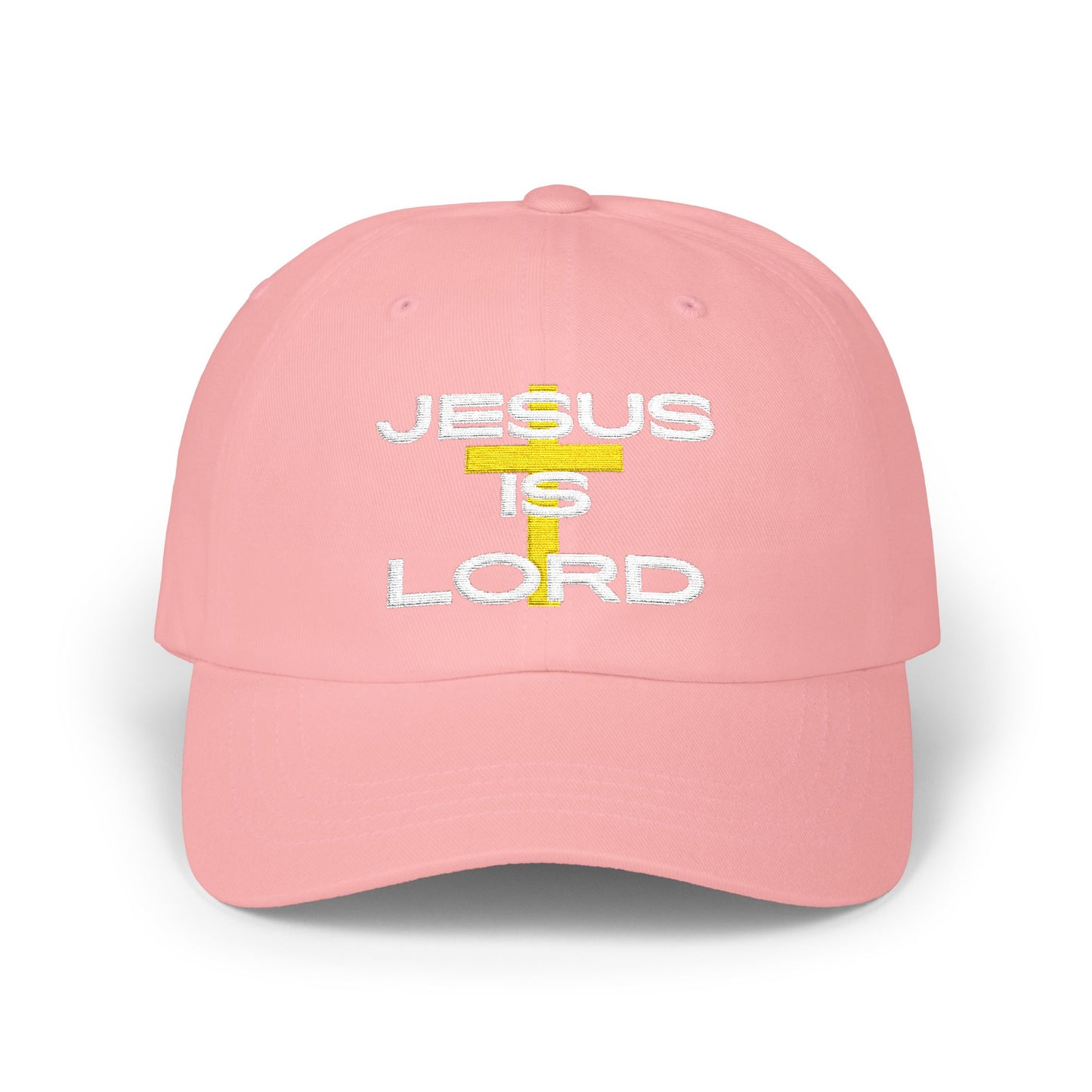 Classic Ball Cap with 'Jesus is Lord' Embroidery Design, Christian Apparel Hat, Gift for Christians, Faith-Based Accessory, Everyday Wear Cap