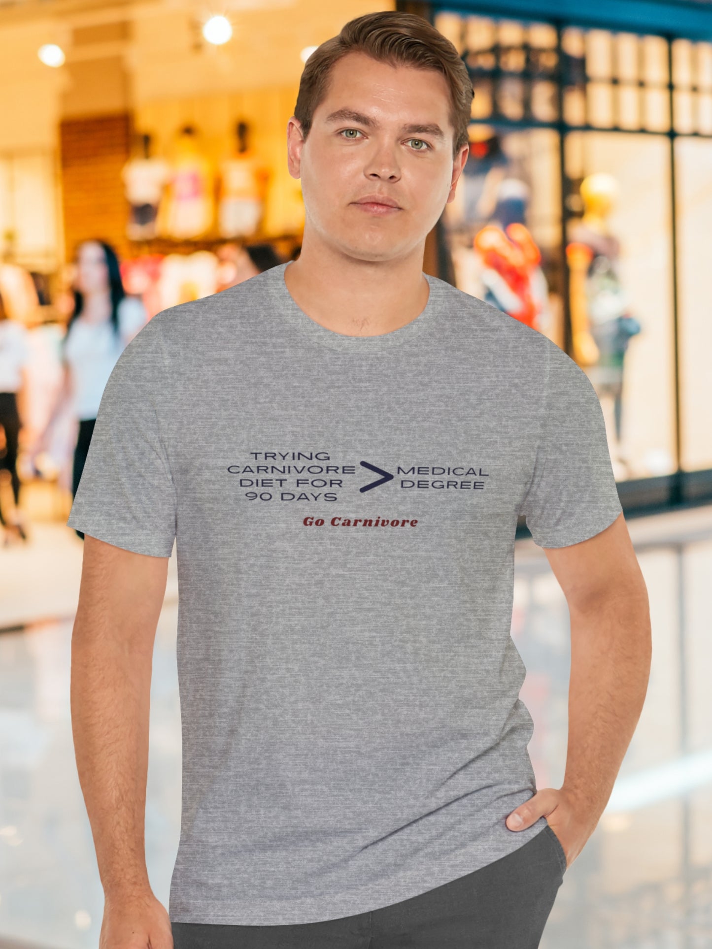 'Trying Carnivore Diet for 90 Days > Medical Degree, Go Carnivore' Unisex T-Shirt, Carnivore Diet, Health and Wellness