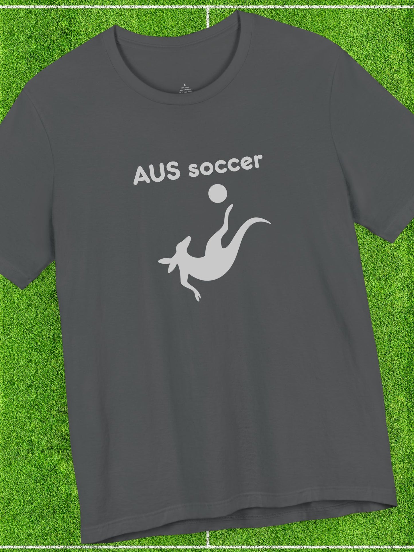 'AUS soccer' Kangaroo Graphic Unisex T-Shirt, Australian Soccer Fan, Animal Lover, Sports Apparel