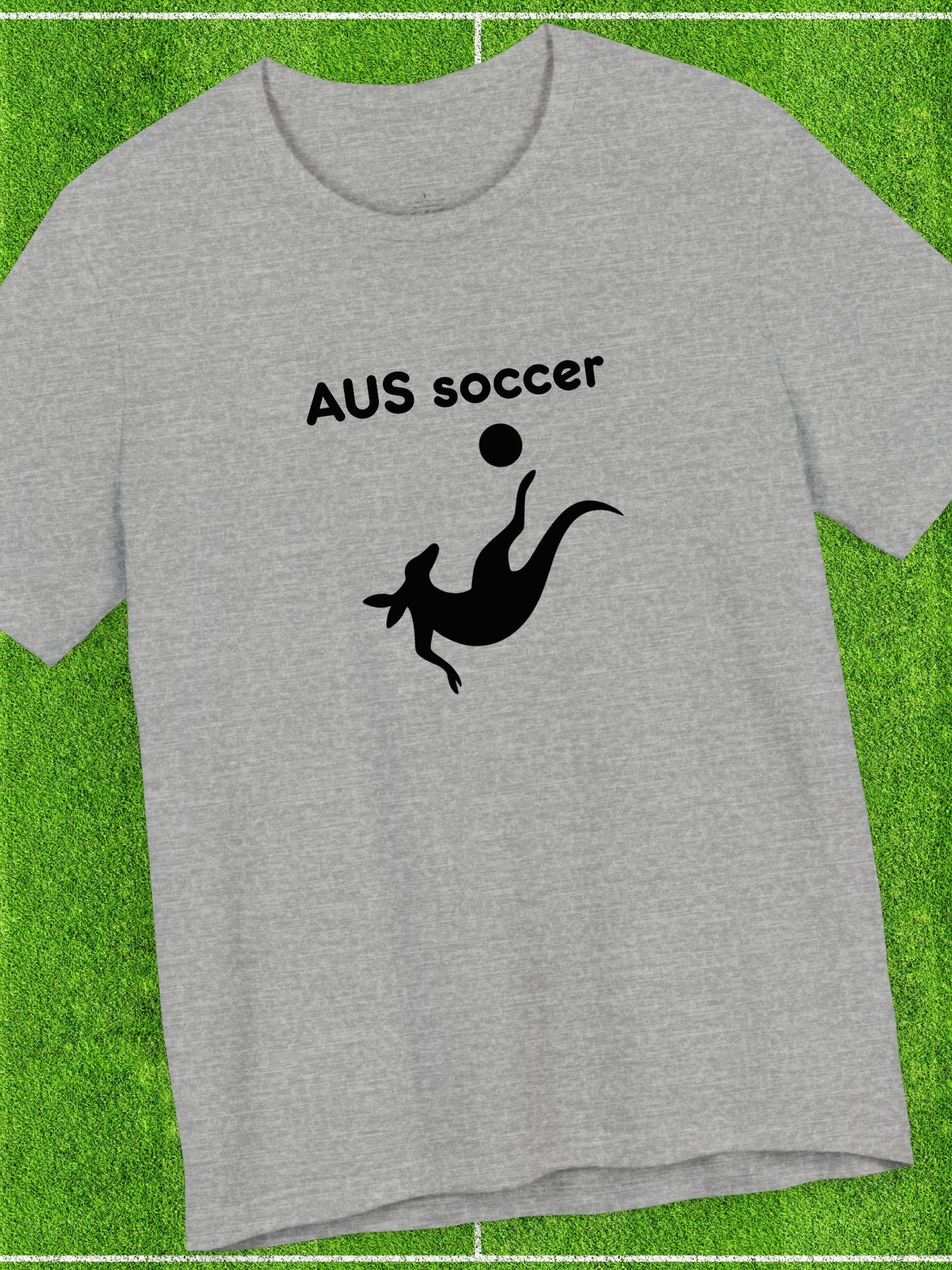 'AUS soccer' Kangaroo Graphic Unisex T-Shirt, Australian Soccer Fan, Animal Lover, Sports Apparel